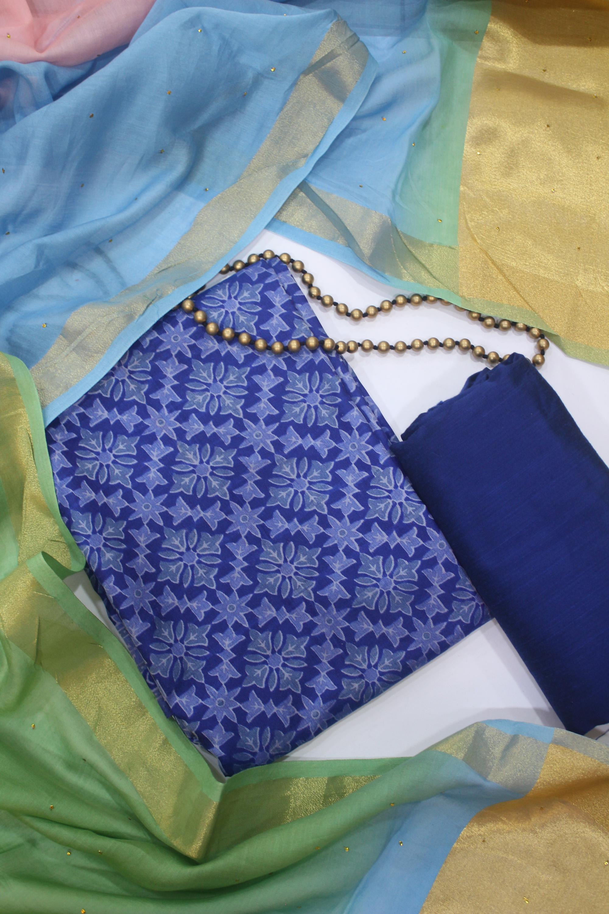Ikkat 3 Piece Unstitched Set -122