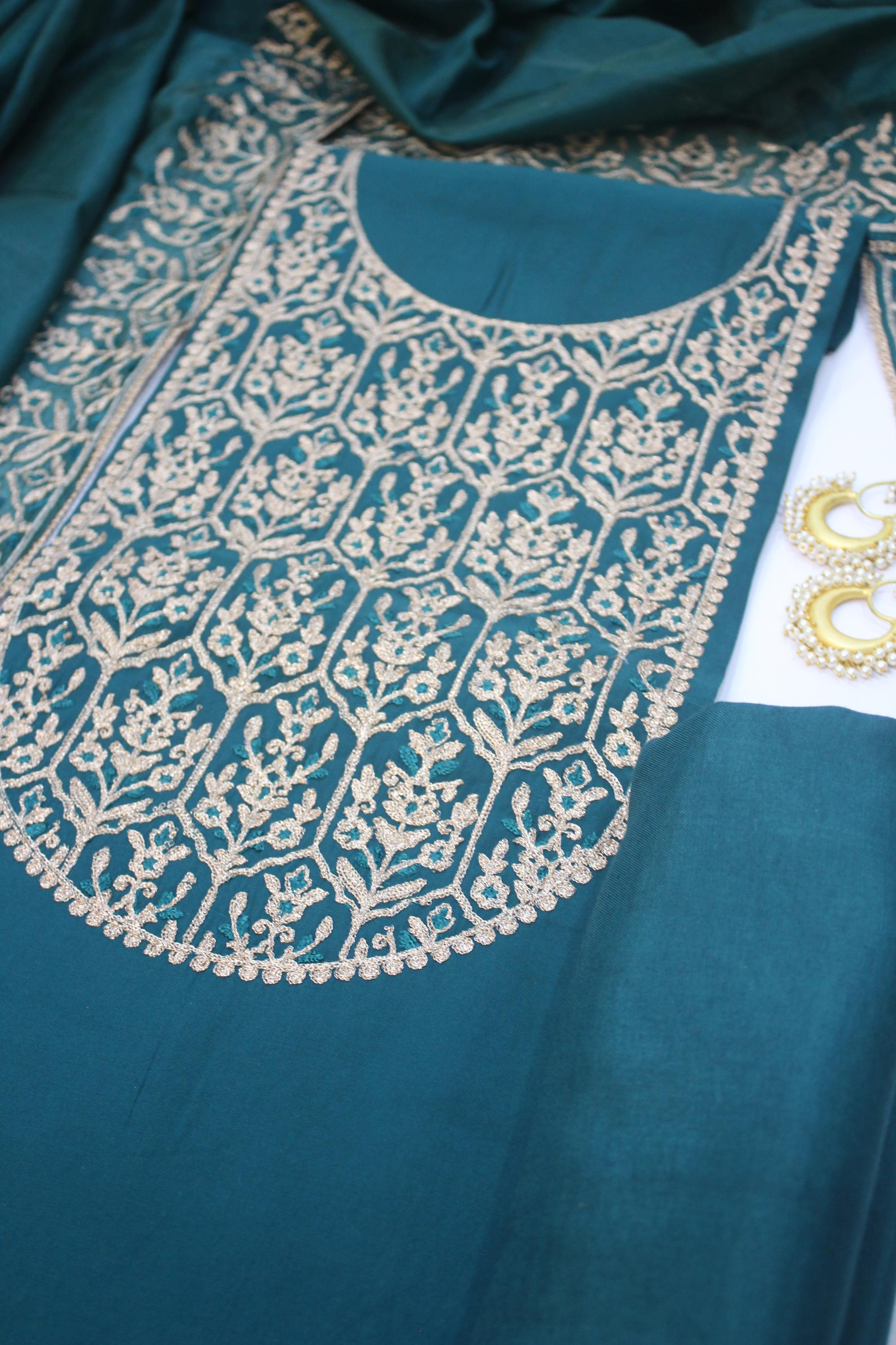 Semi Silk 3 Piece Unstitched Set -130