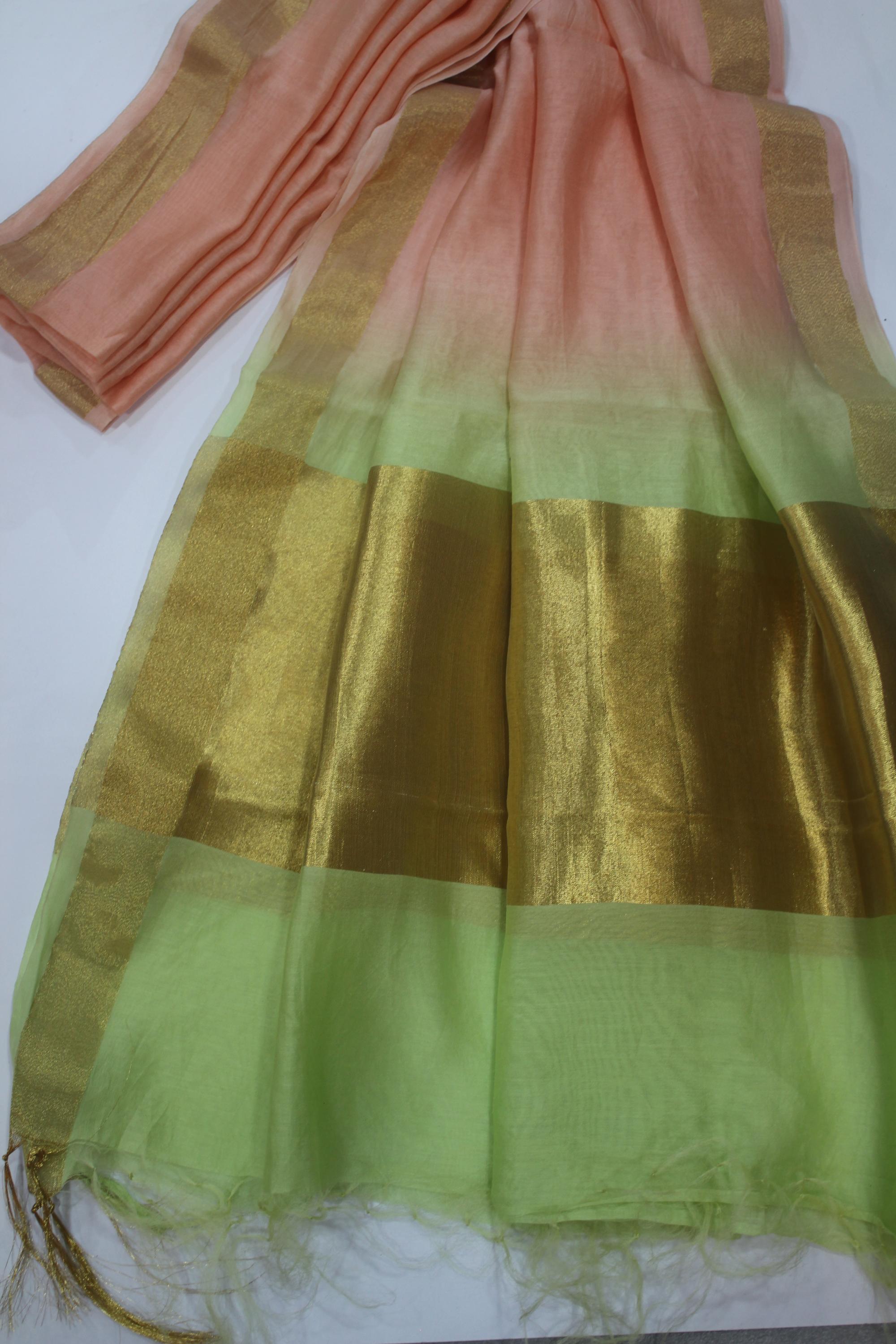 Chanderi Silk 3 Piece Unstitched Set -135 (Copy)