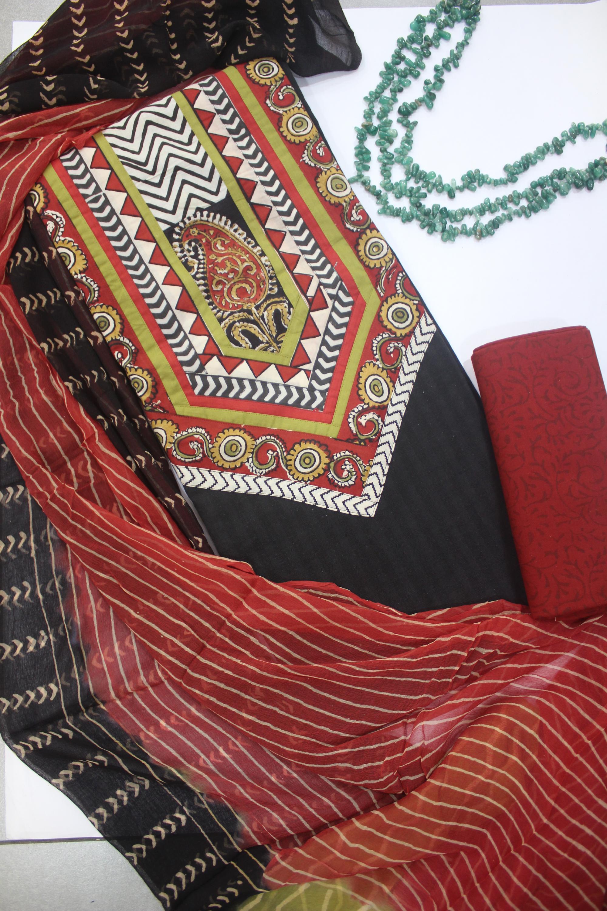 Cotton 3 Piece Unstitched Set -148