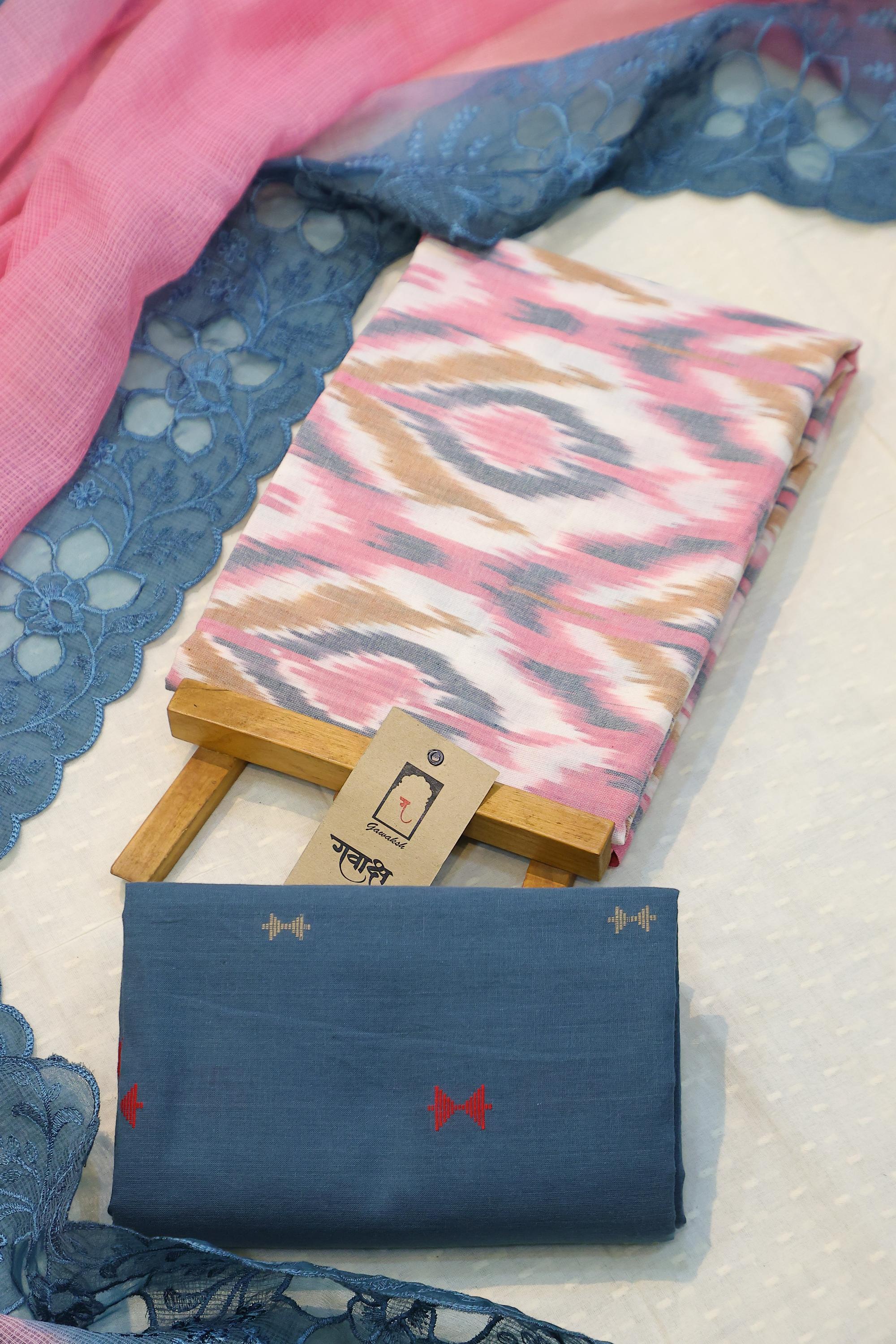 Cotton 3 Piece Unstitched Set -10
