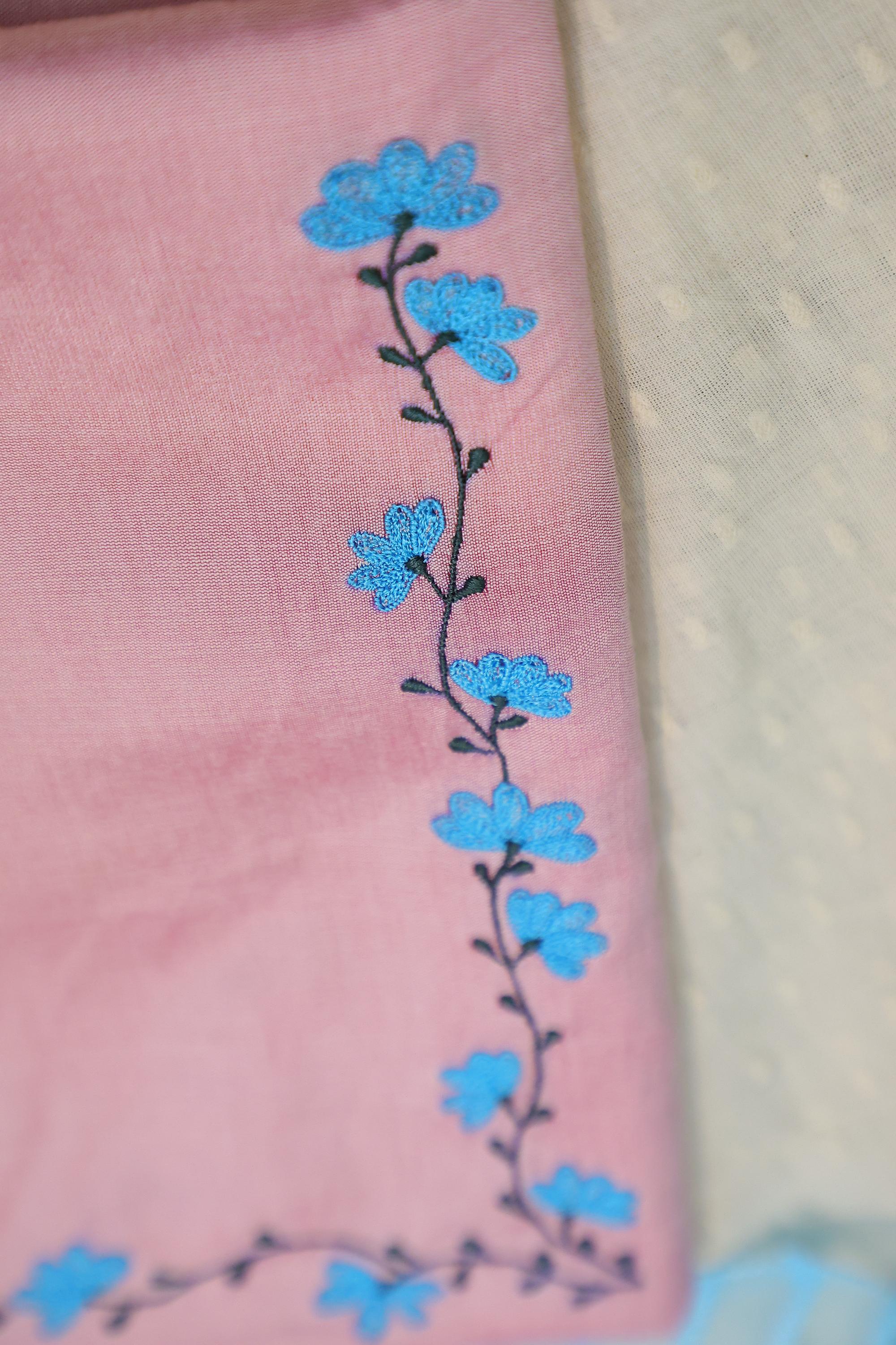 Cotton Silk 3 Piece Unstitched Set -14