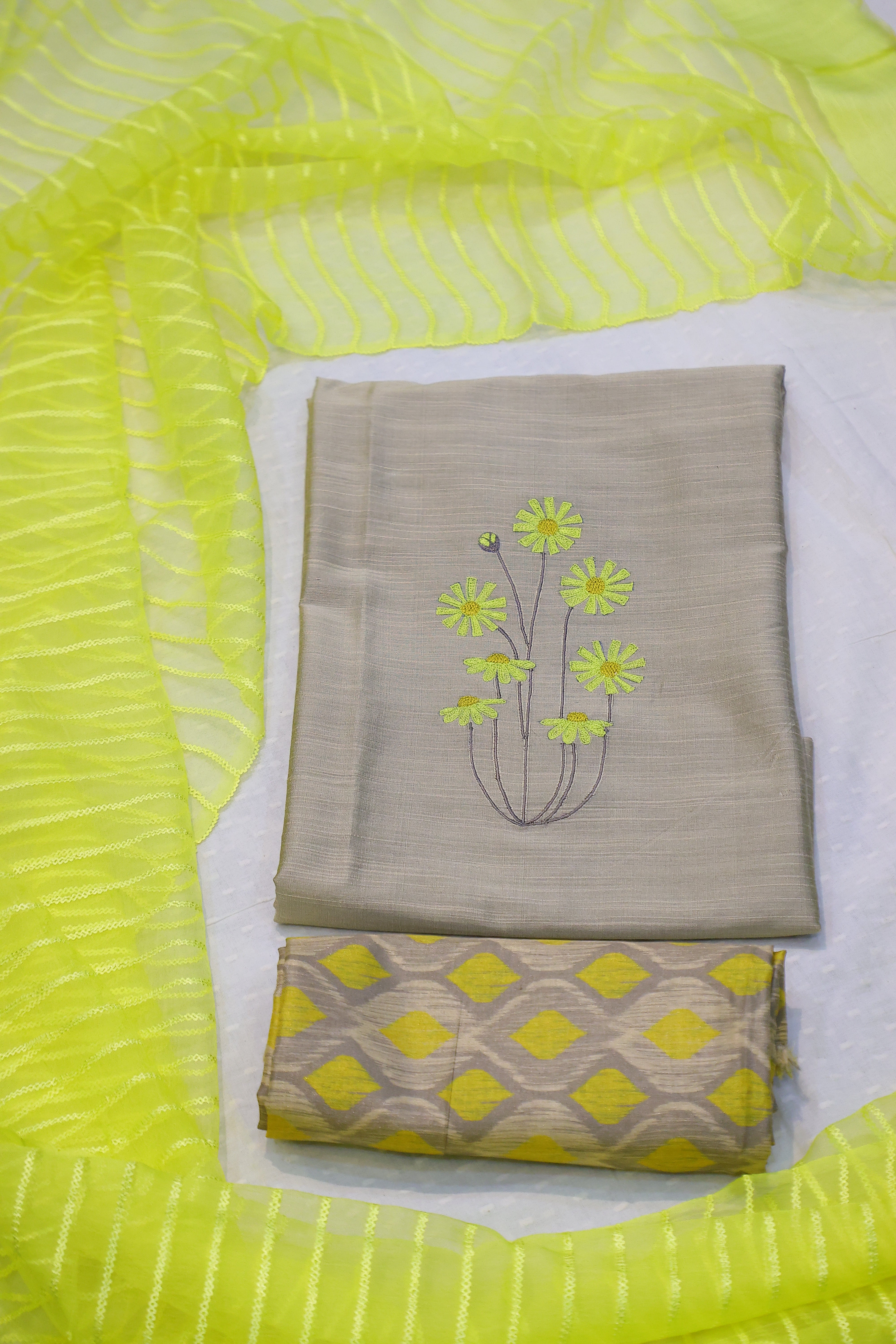 Cotton 3 Piece Unstitched Set -24
