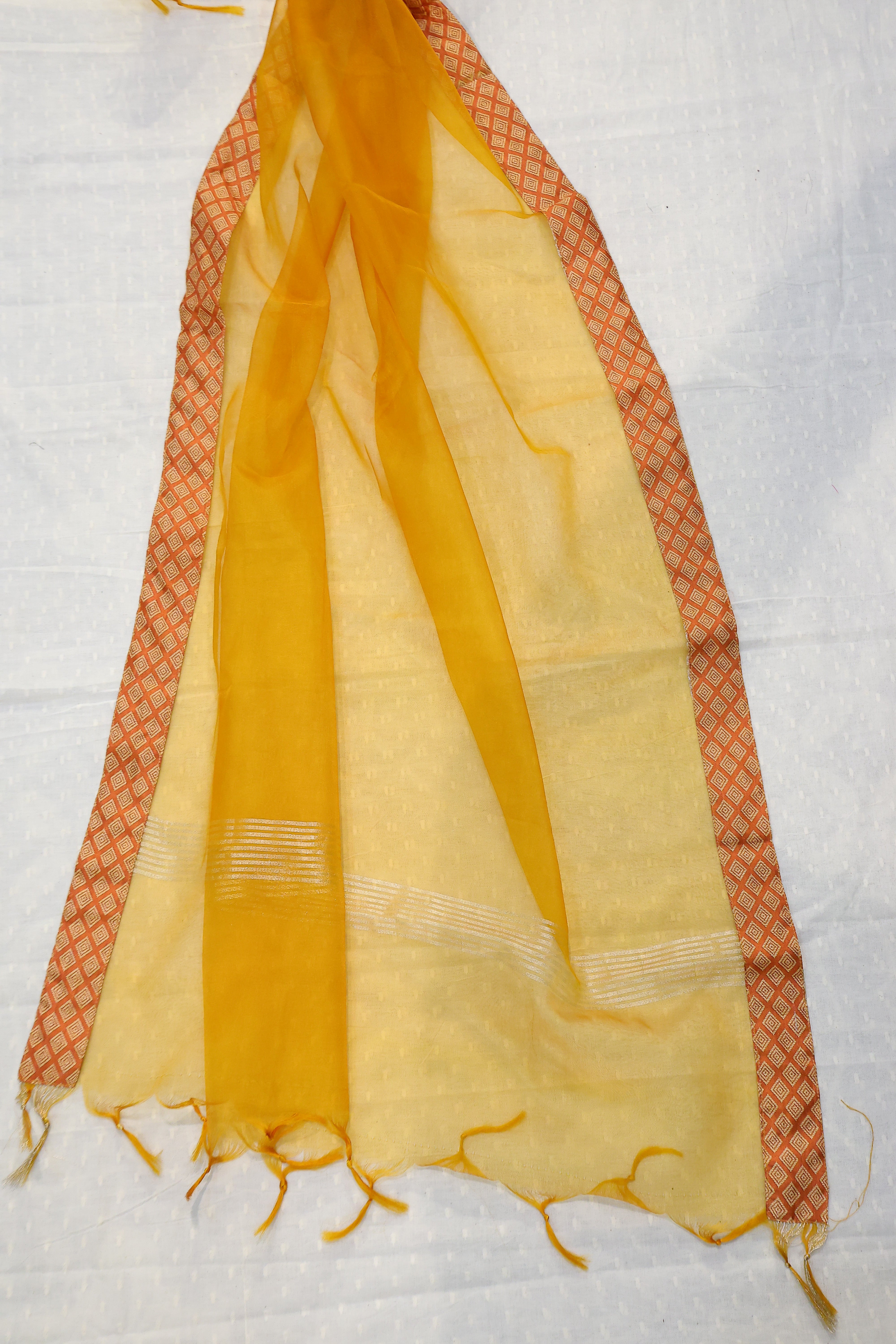 Cotton Silk 3 Piece Unstitched Set -34