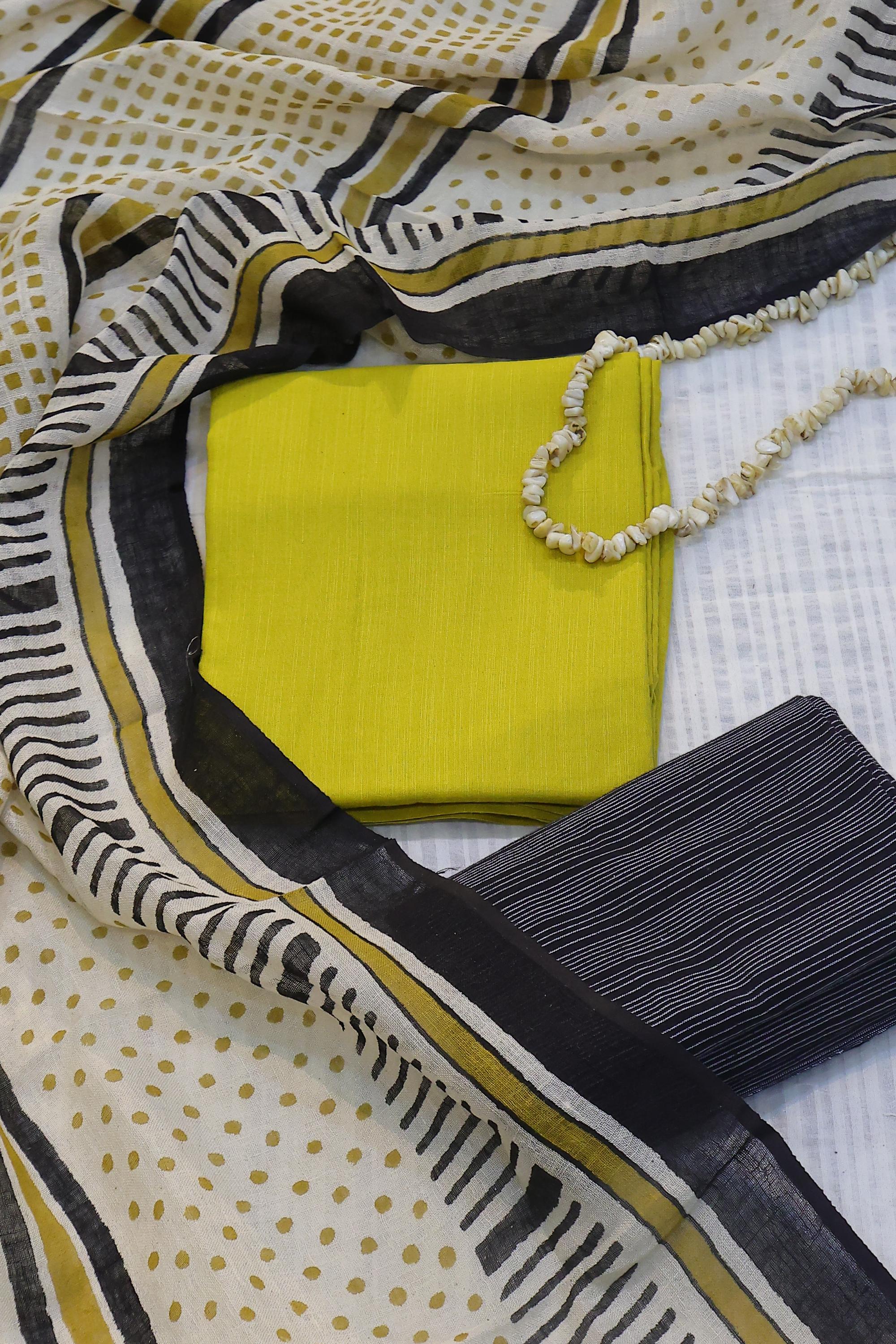 Cotton 3 Piece Unstitched Set -51