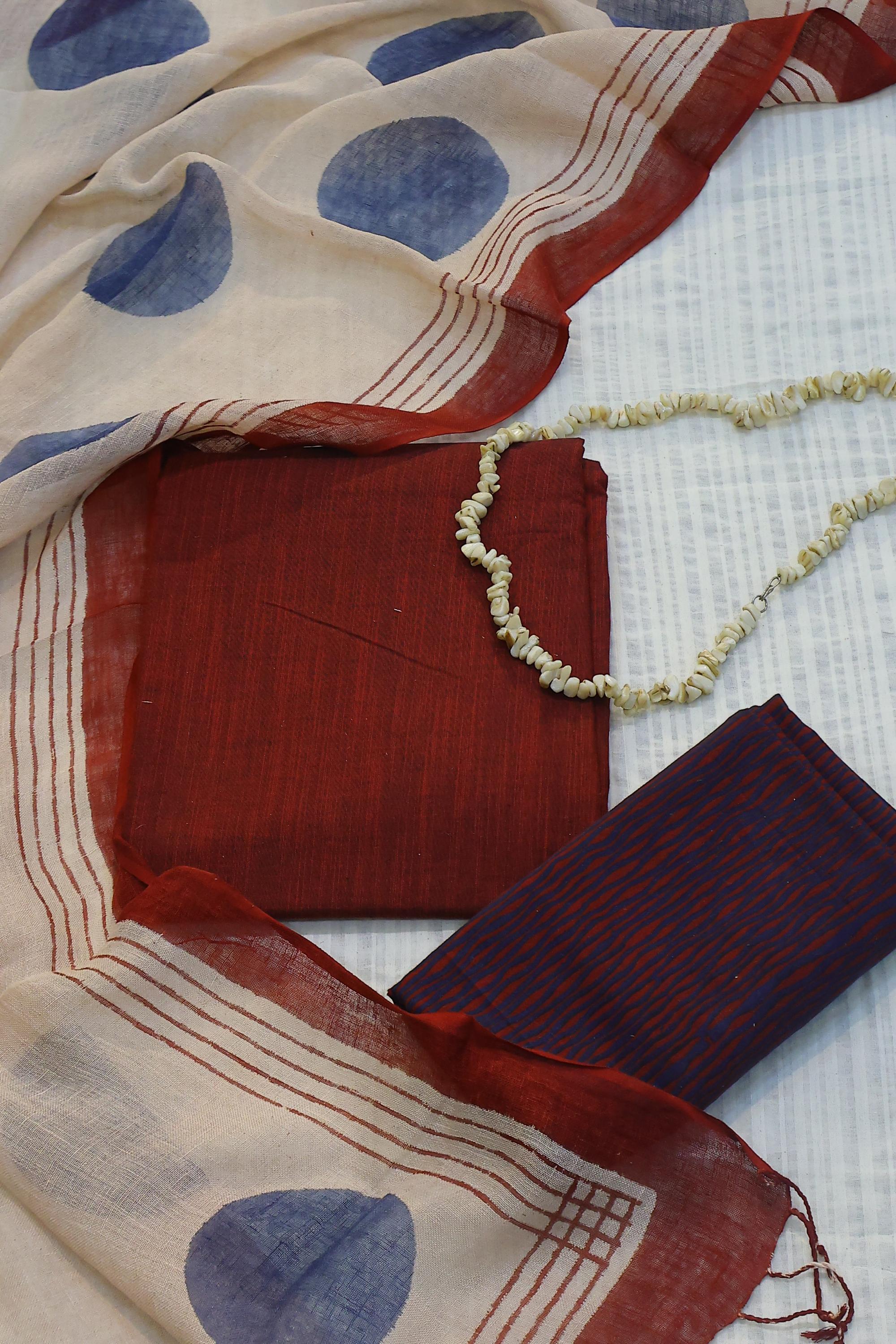 Cotton 3 Piece Unstitched Set -53