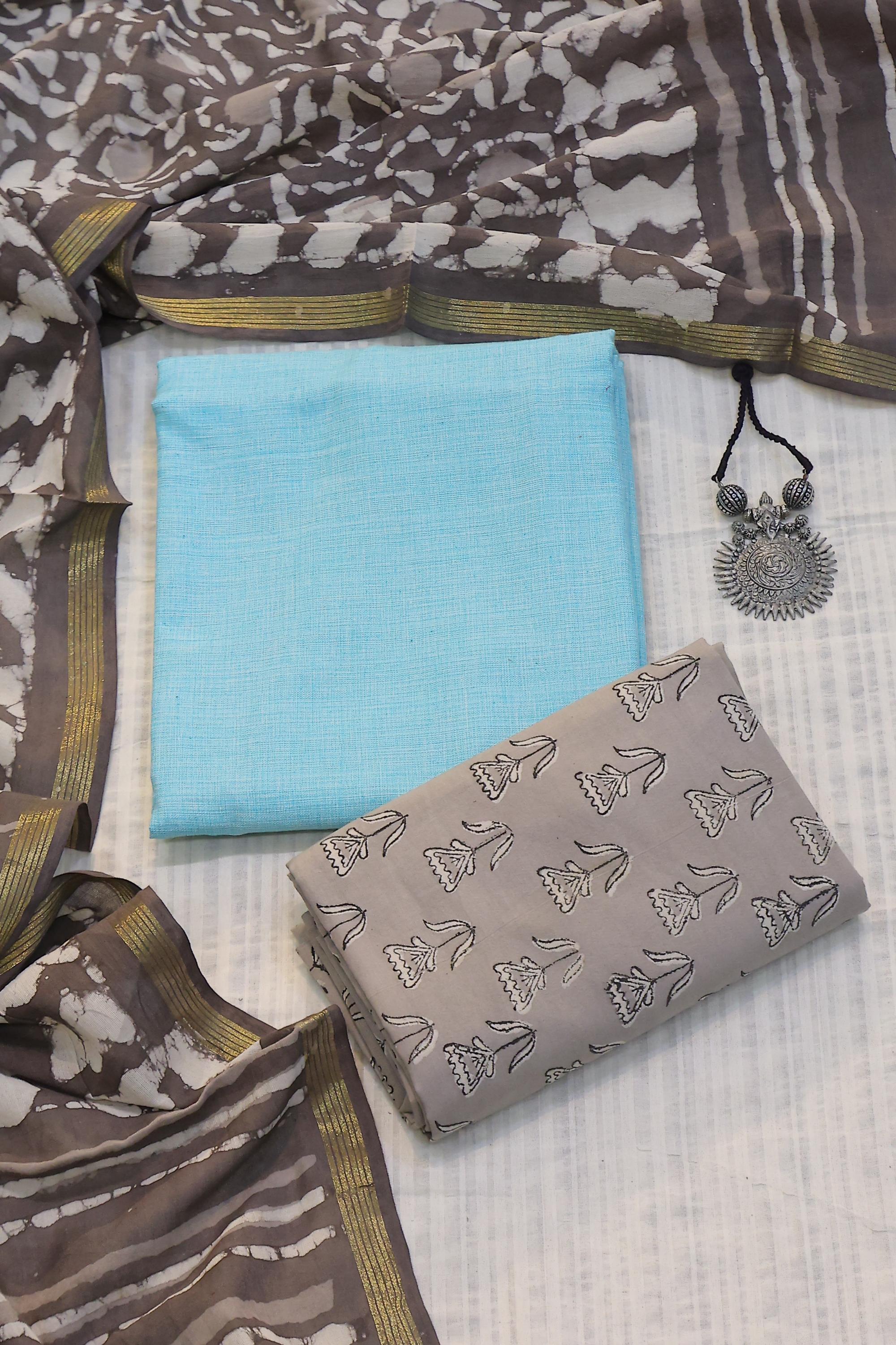 Cotton 3 Piece Unstitched Set -58