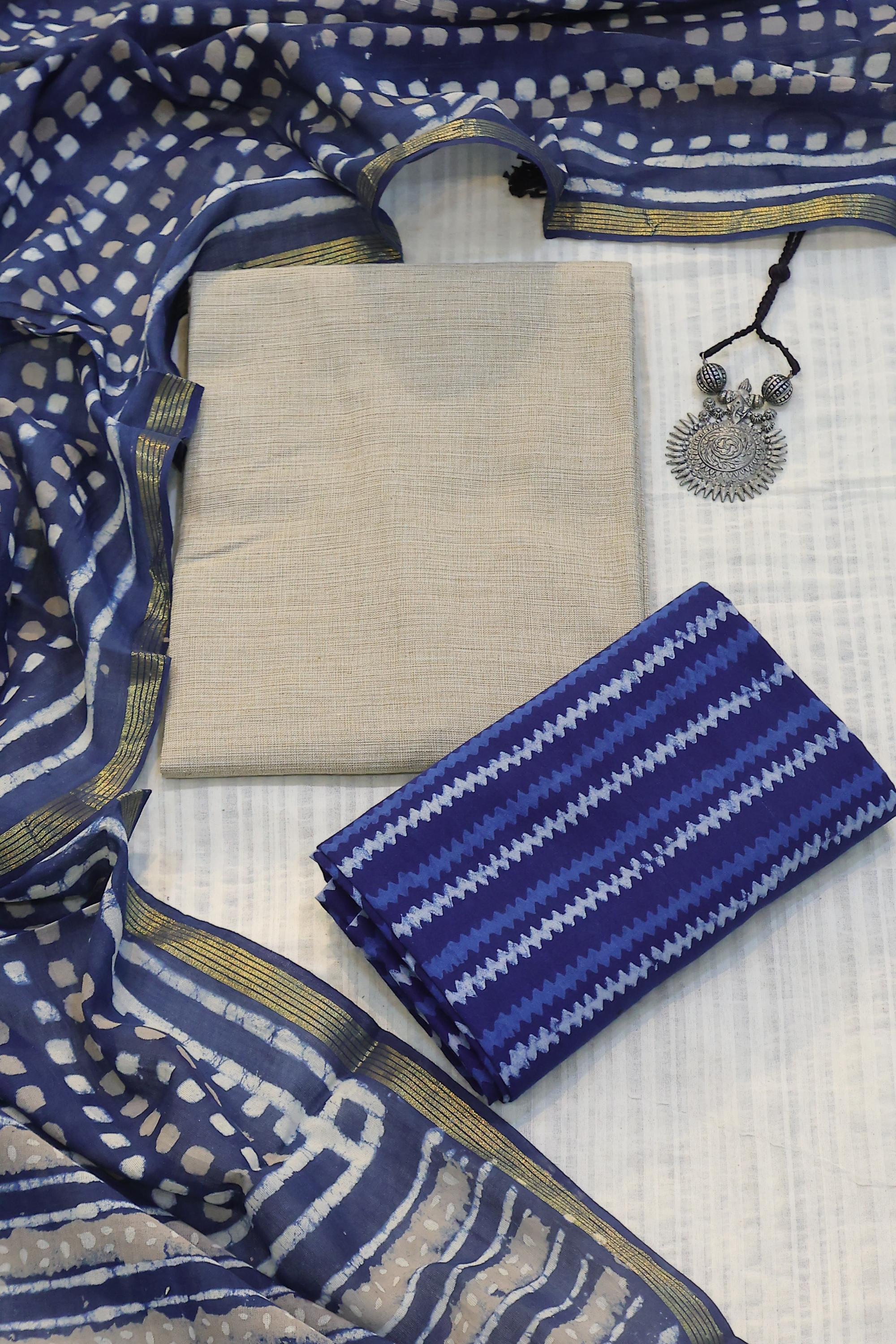 Cotton 3 Piece Unstitched Set -60