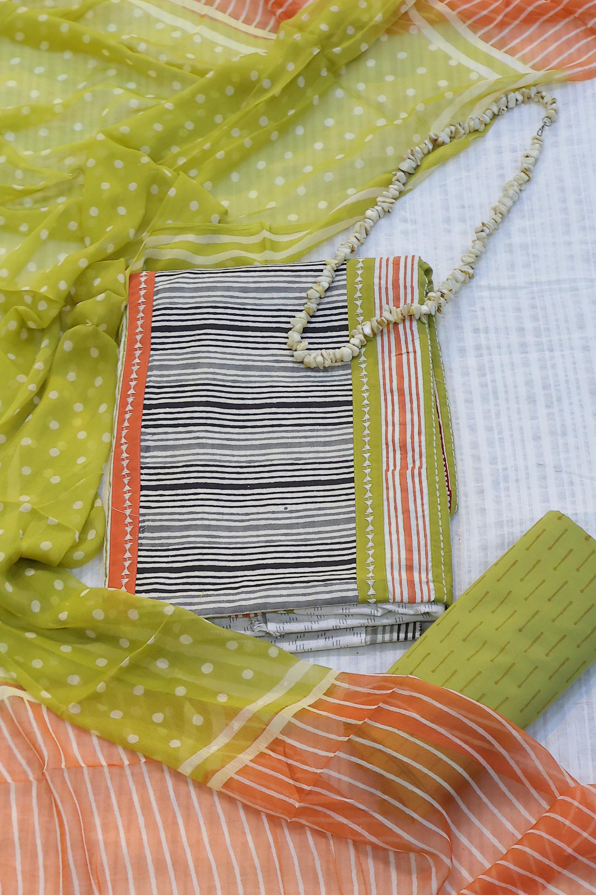 Cotton 3 Piece Unstitched Set -83