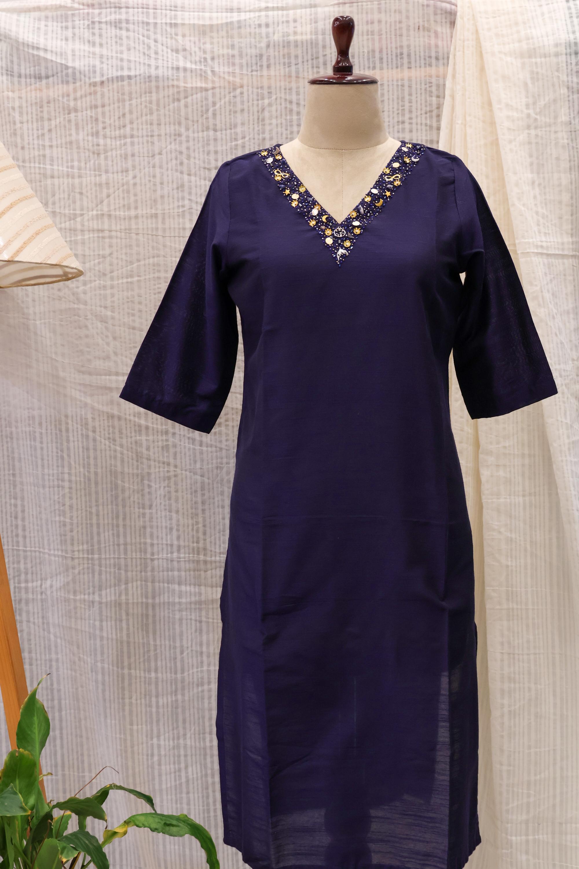 Cotton Silk Ready-to-Wear Kurta - Elegant Ethnic Design RMK-116
