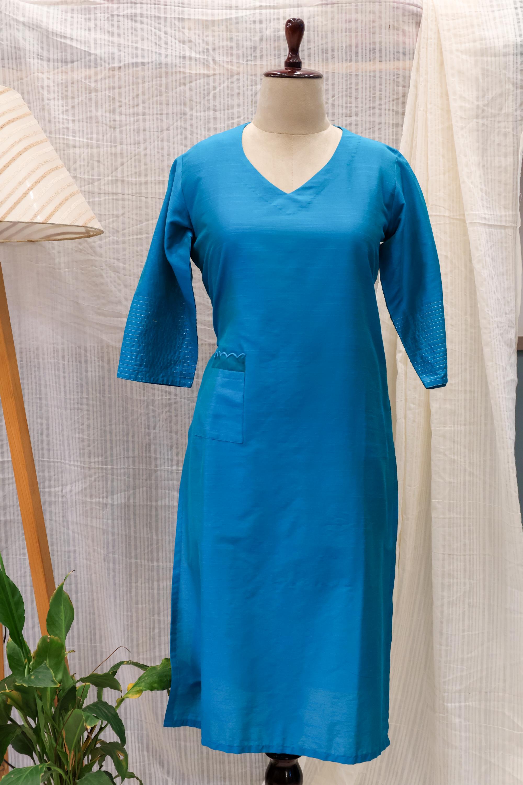 Cotton Silk Ready-to-Wear Kurta - Elegant Ethnic Design RMK-129