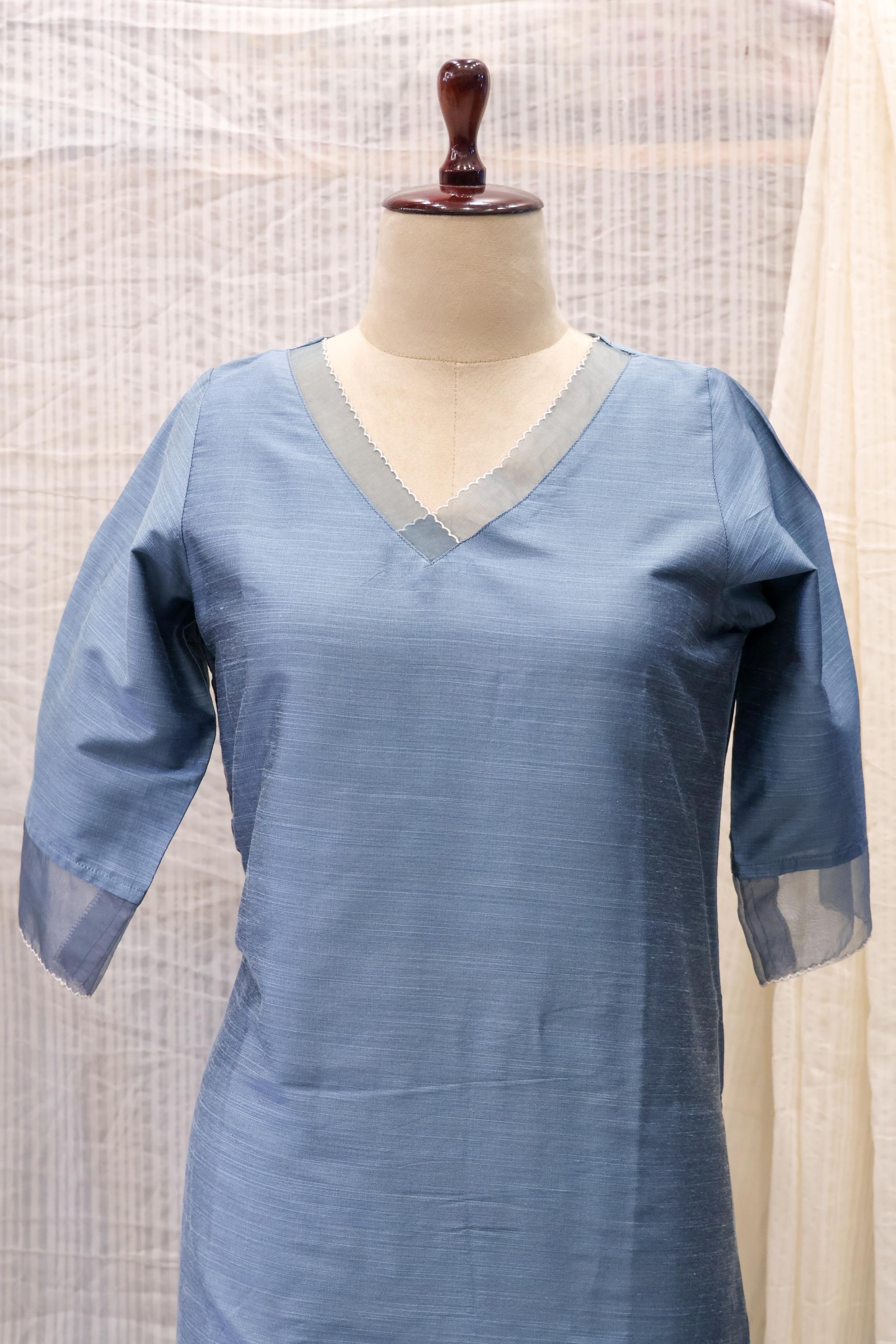Cotton Silk Ready-to-Wear Kurta - Elegant Ethnic Design RMK-124