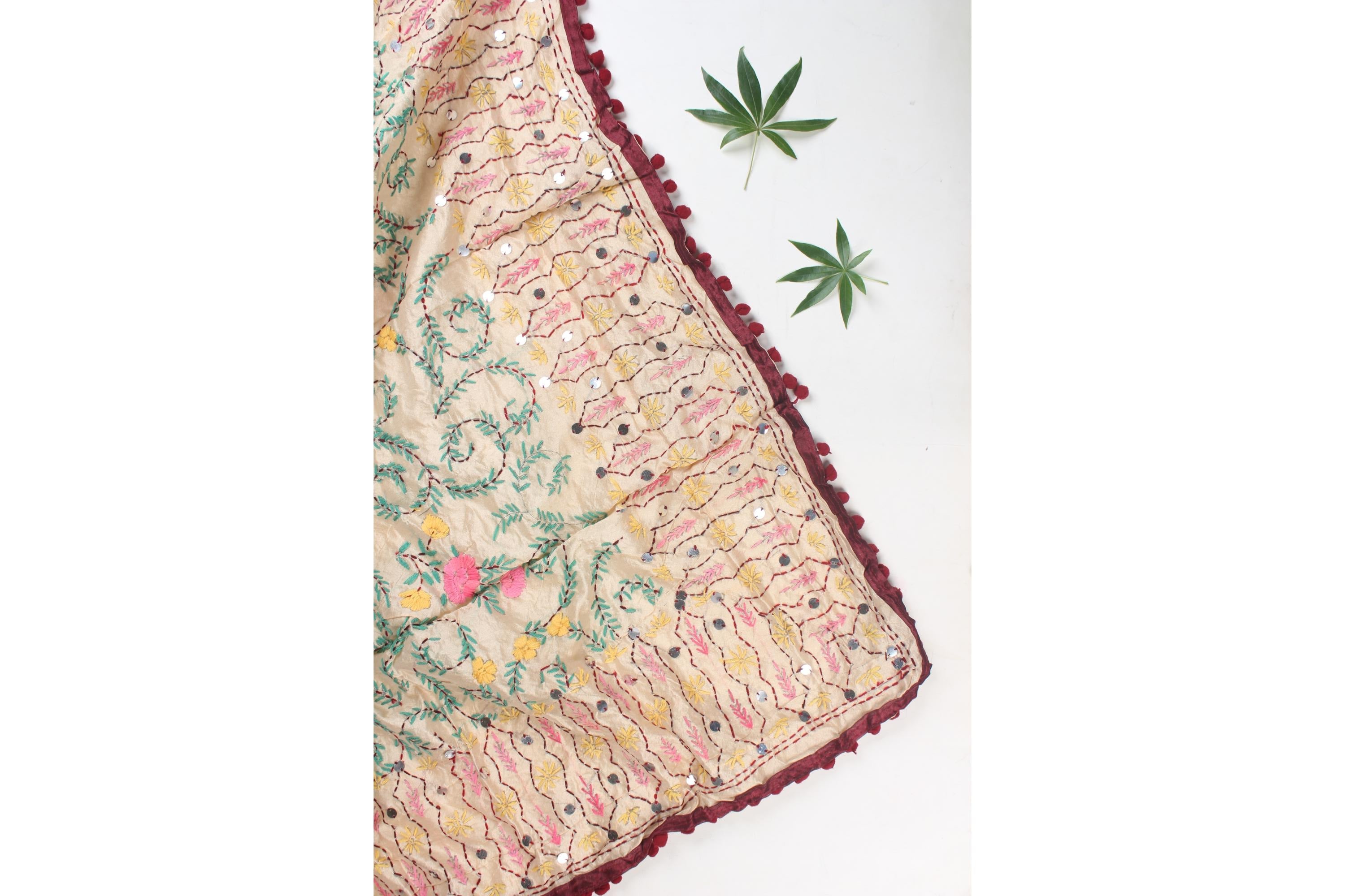 Phulkari Maroon