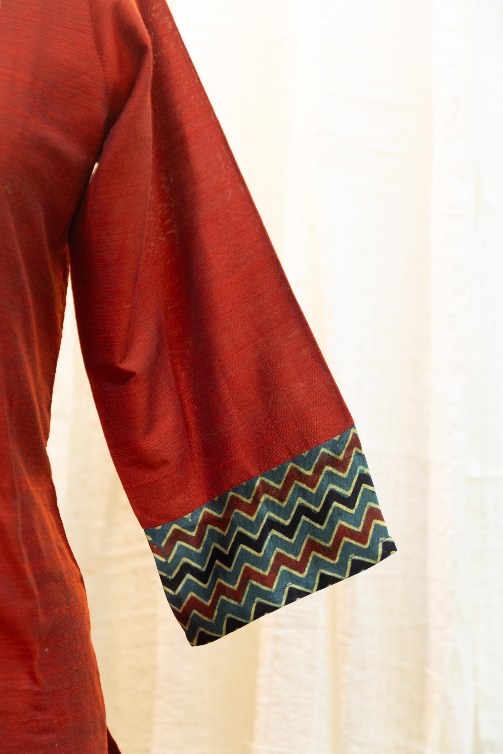 Cotton Silk Ready-to-Wear Kurta - Elegant Ethnic Design GAN-002