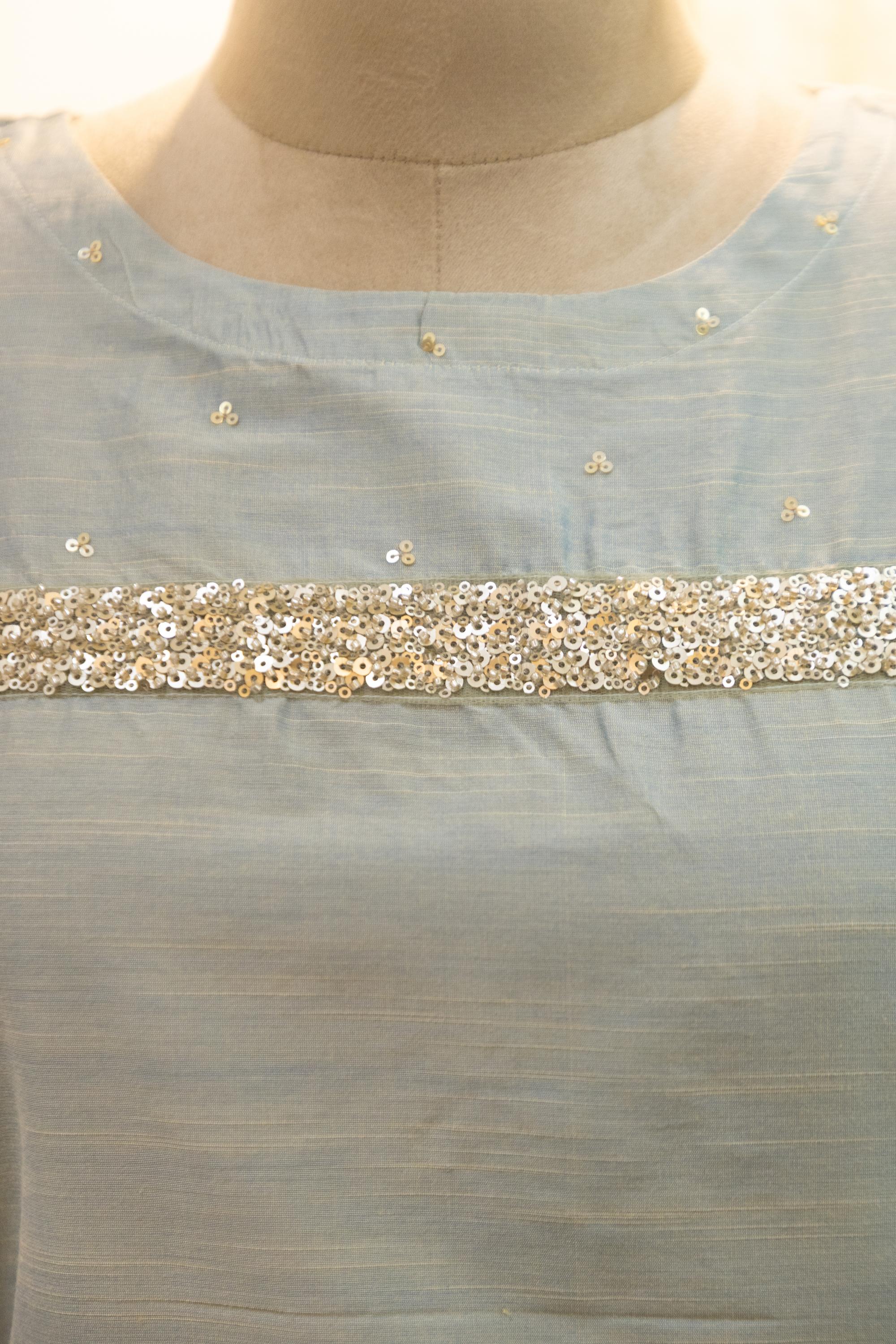 Cotton Silk Ready-to-Wear Kurta - Elegant Ethnic Design GAN-012