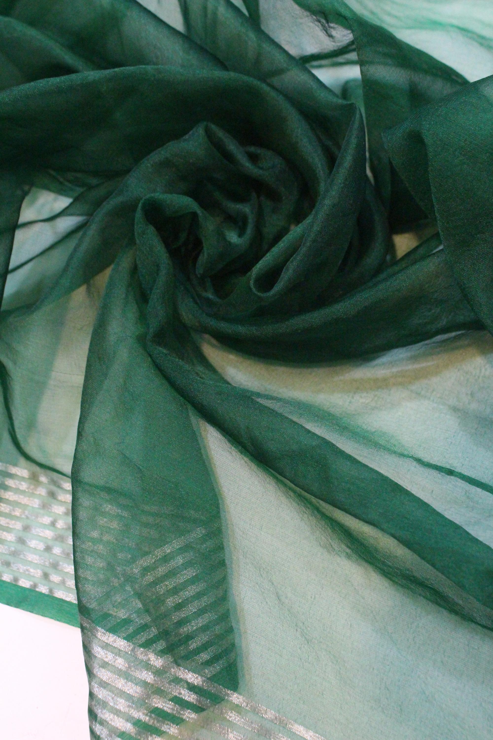 Slub Silk With Net Dupatta Set-2
