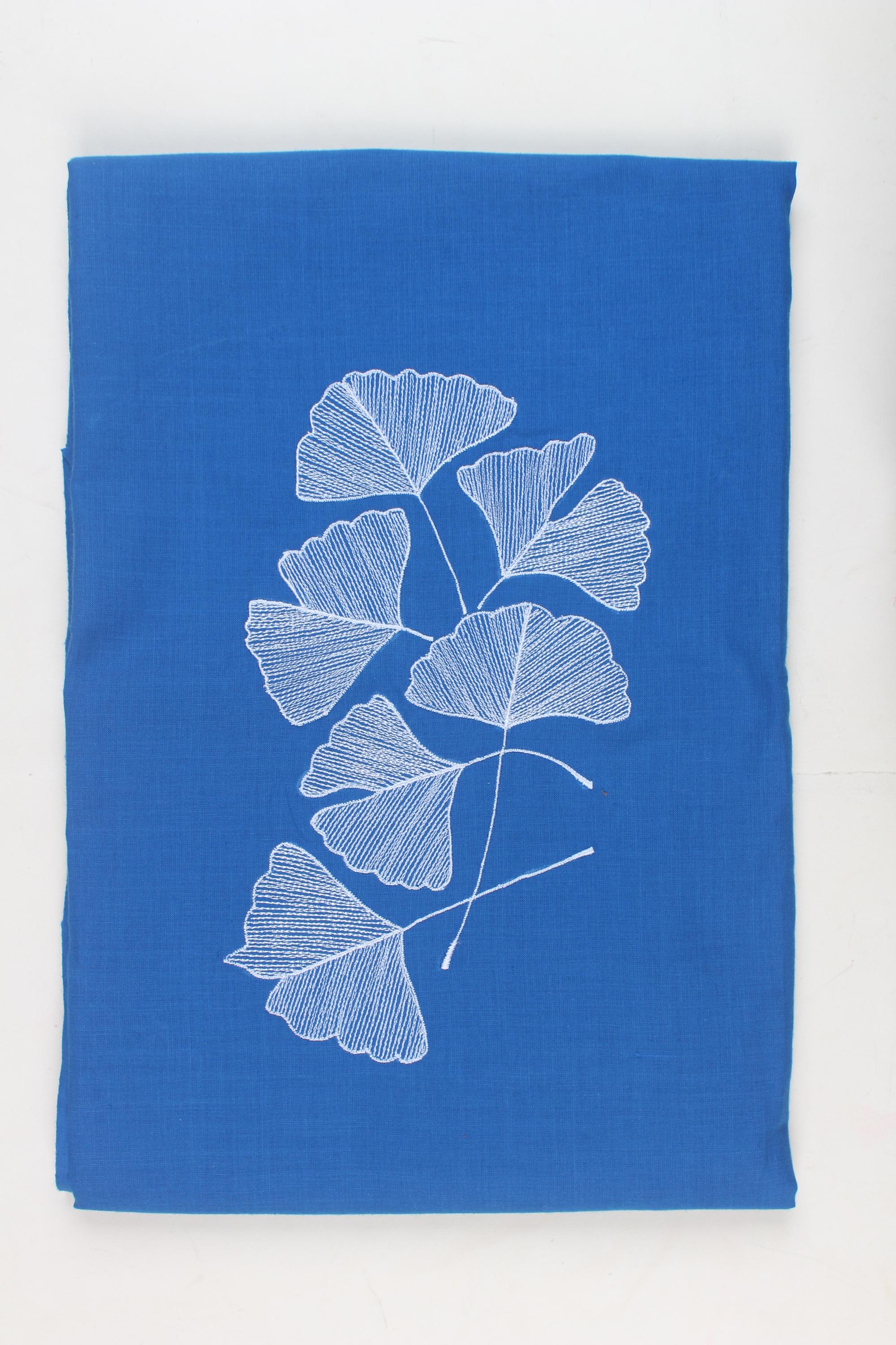 Embroidered fabric set of 2