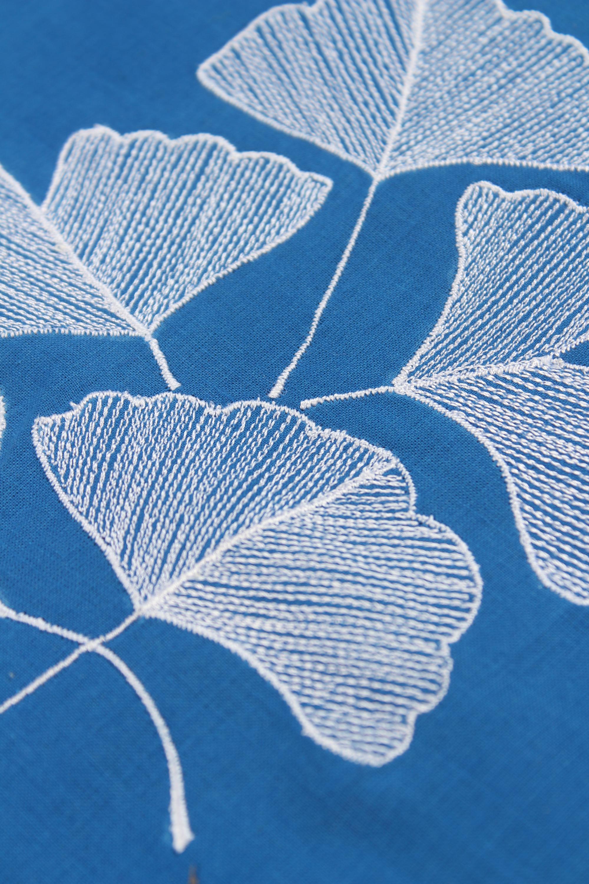 Embroidered fabric set of 2