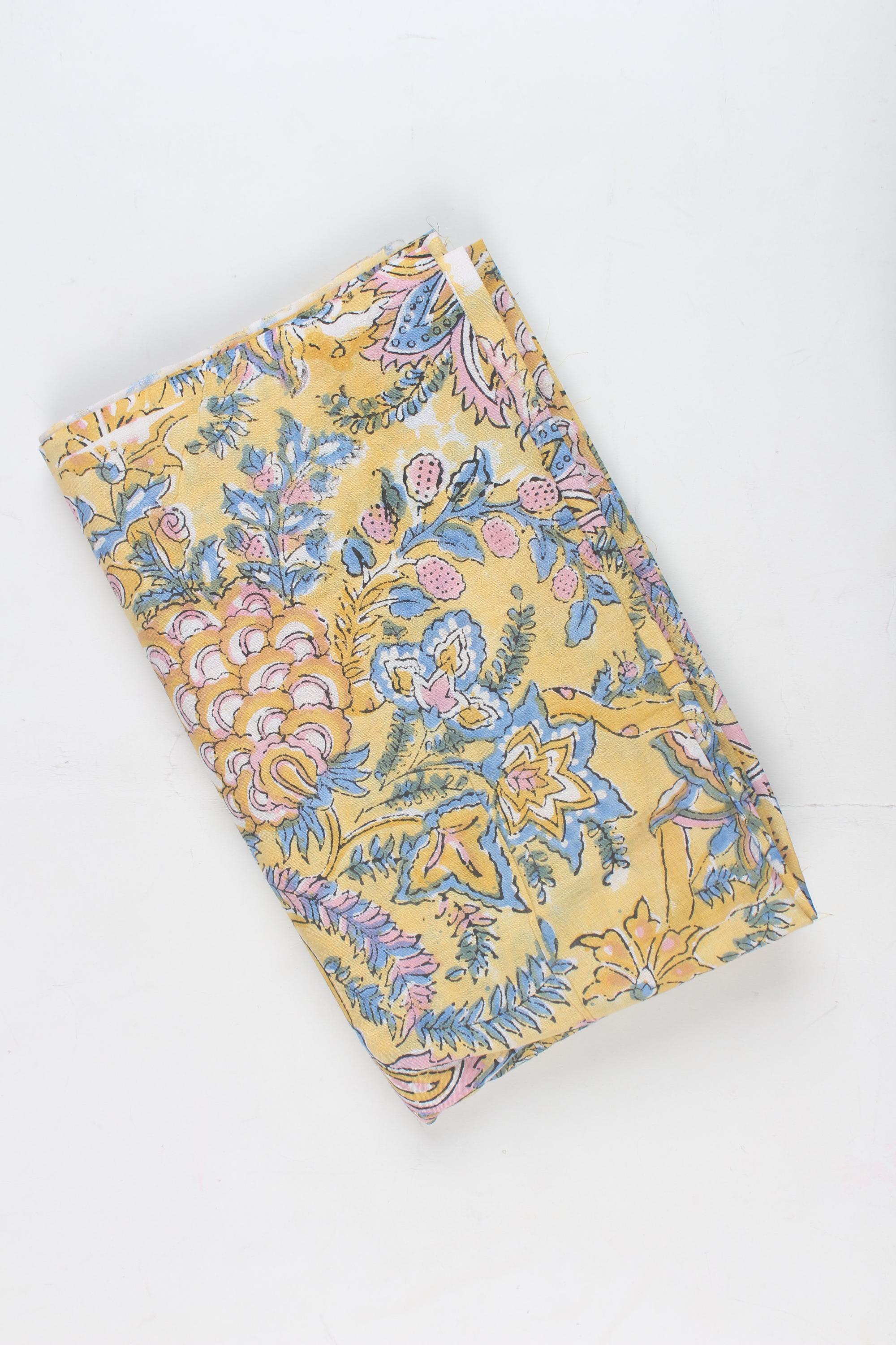 Embroidered fabric set of 2