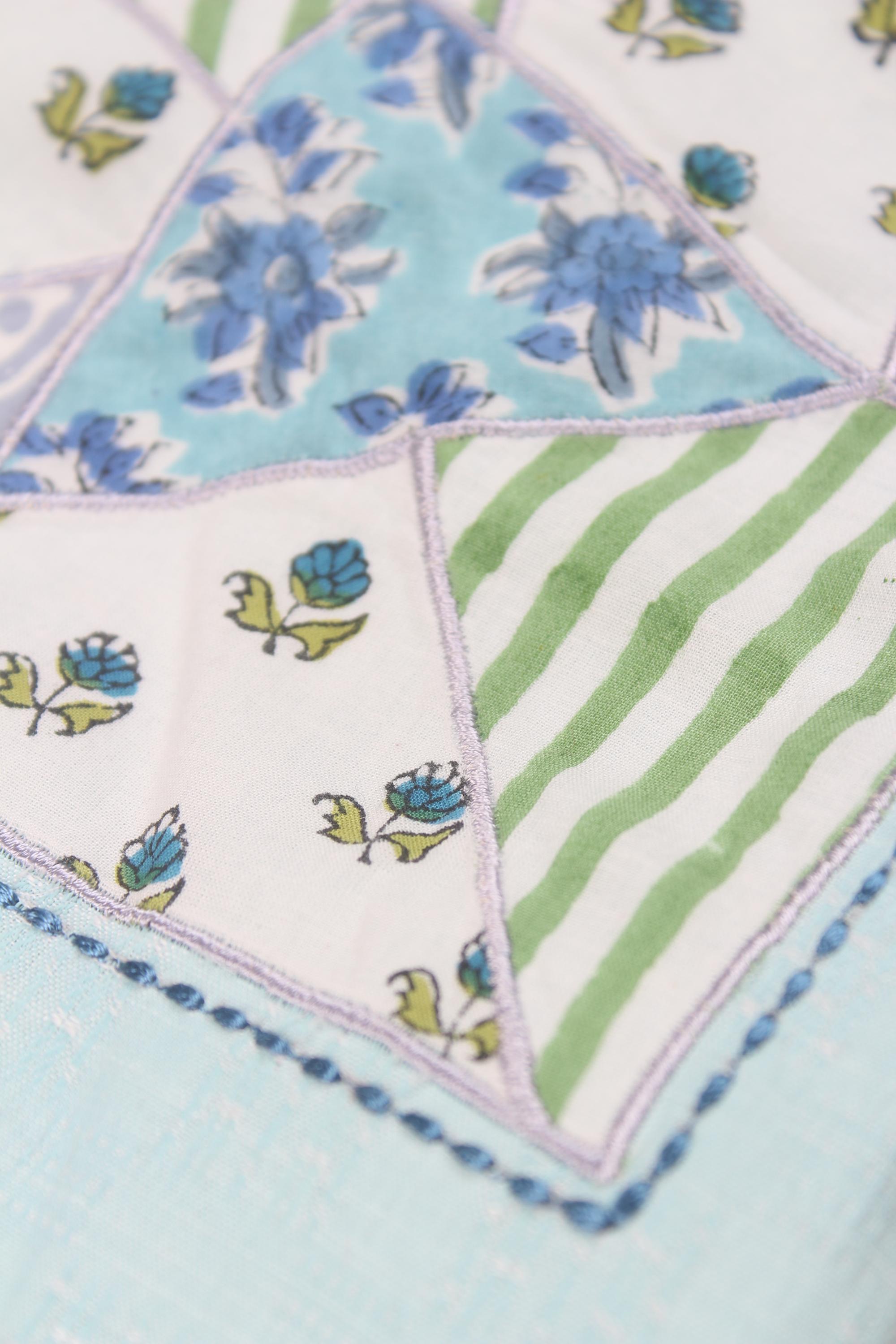 Embroidered fabric set of 2