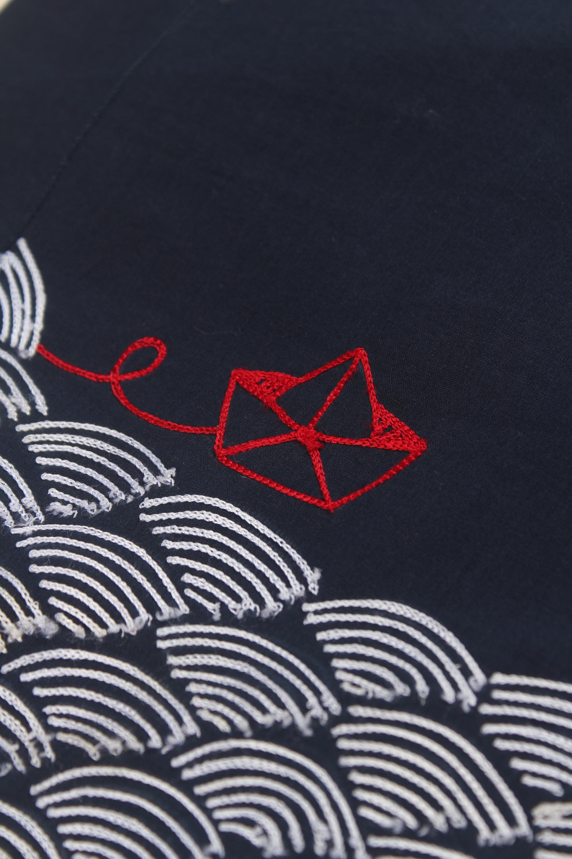 Embroidered fabric set of 2