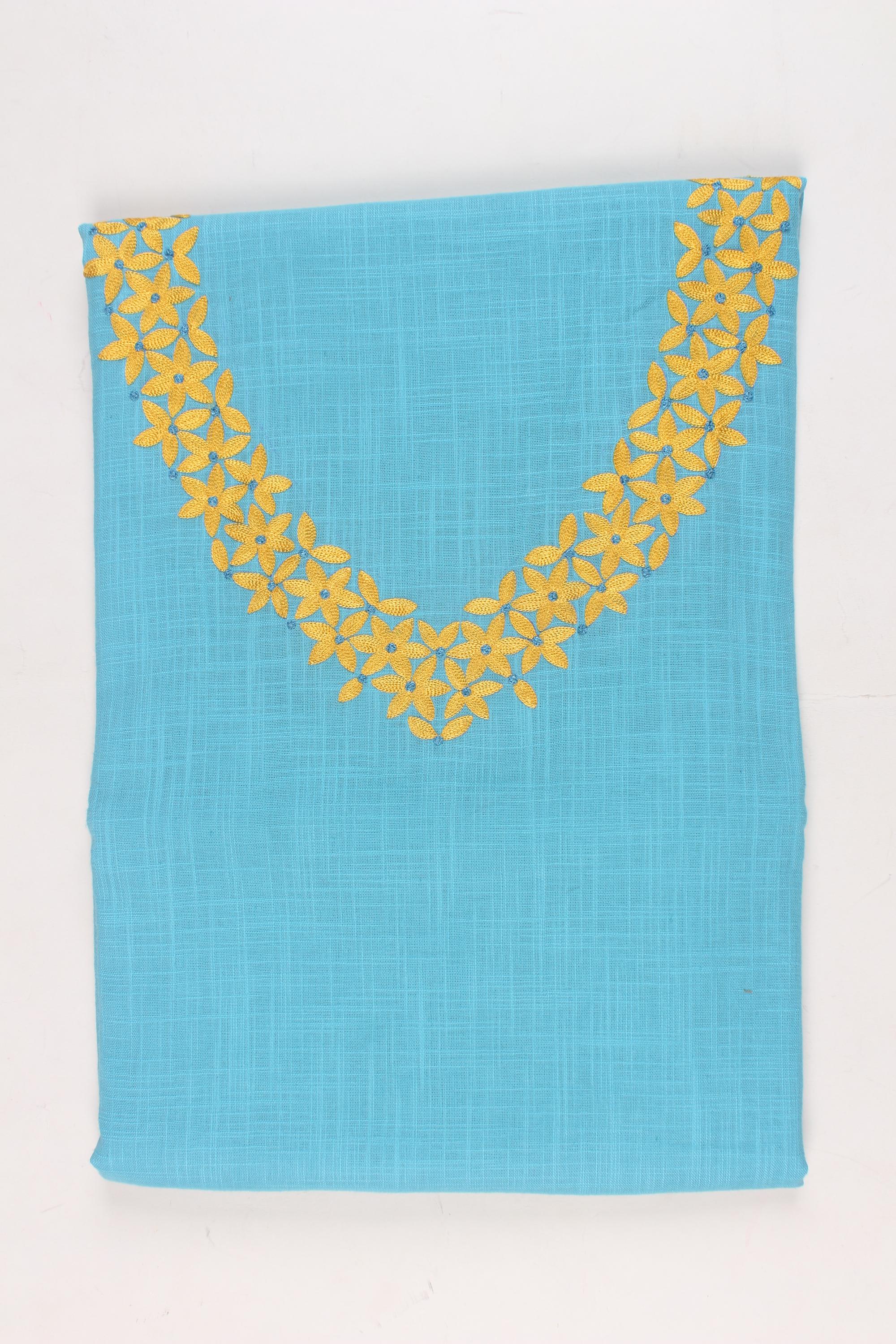 Embroidered fabric set of 2