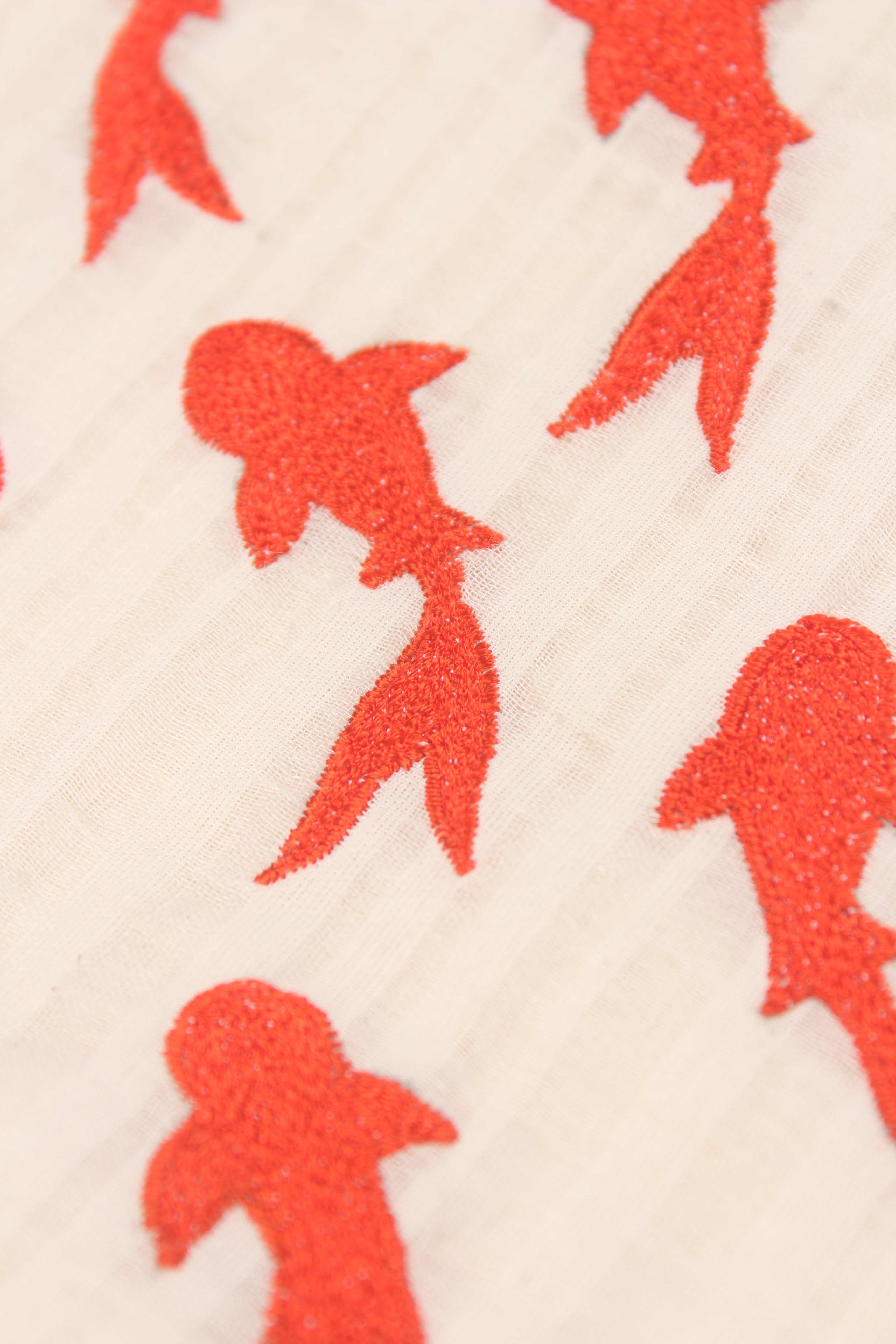 Embroidered fabric set of 2
