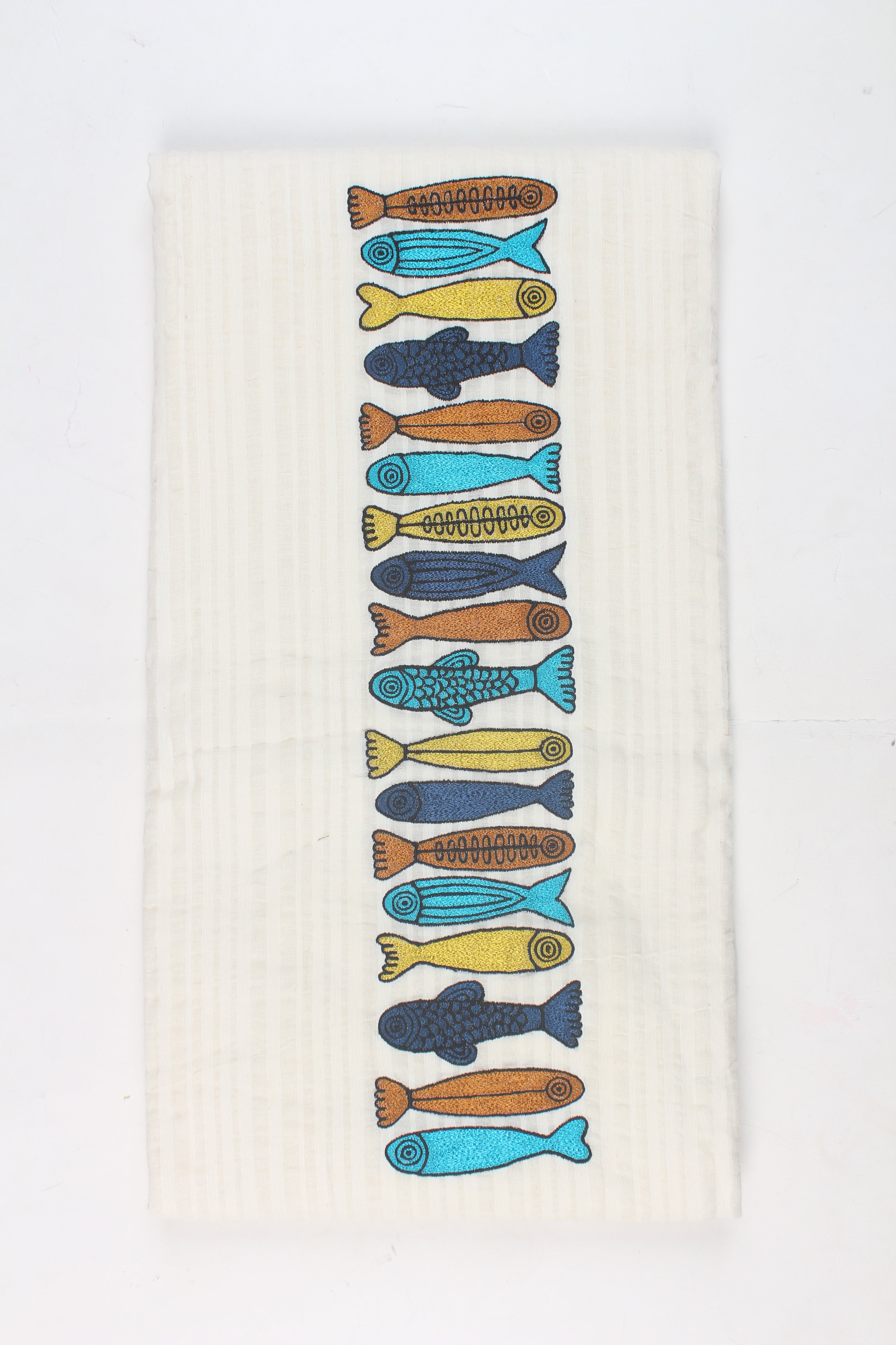 Embroidered fabric set of 2