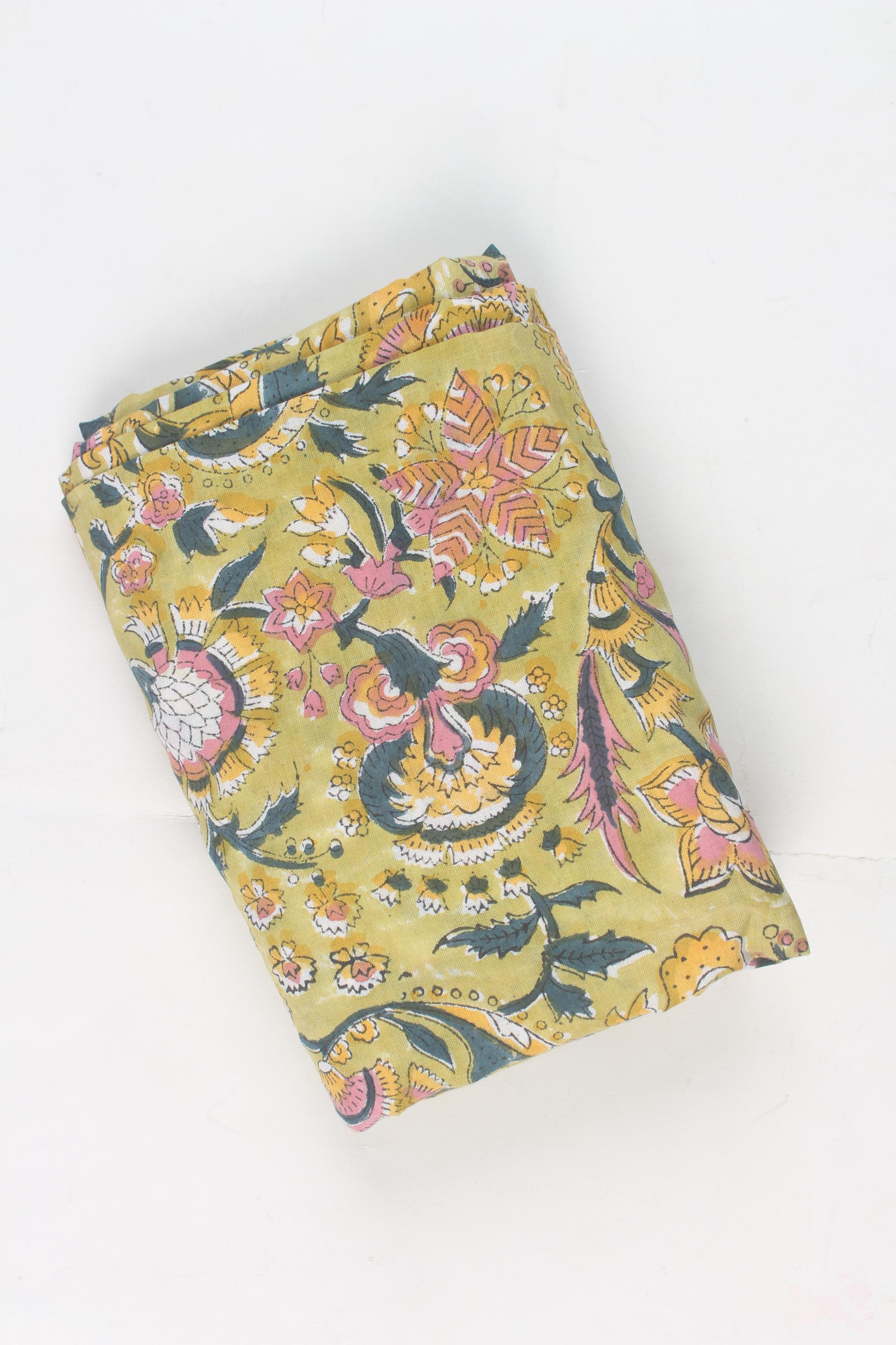 Embroidered fabric set of 2