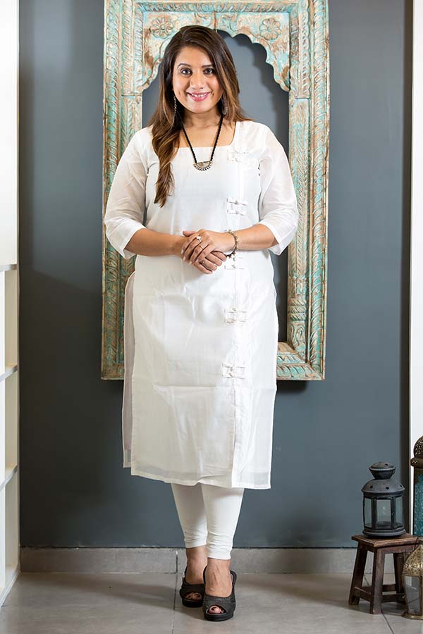 Classic White Chanderi