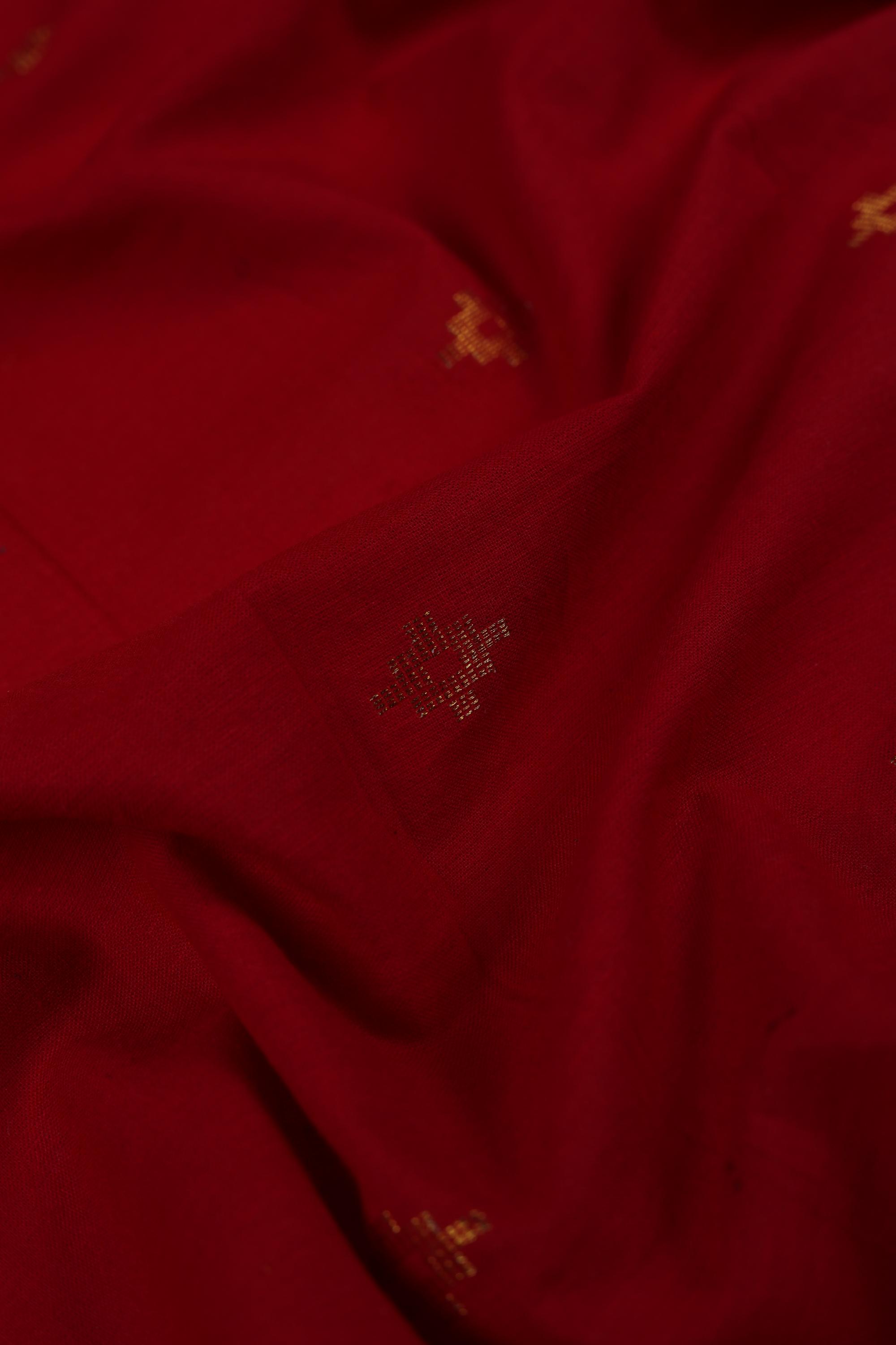 Handloom Cotton Unstitched Kurta Fabric - Traditional Ethnic Wear