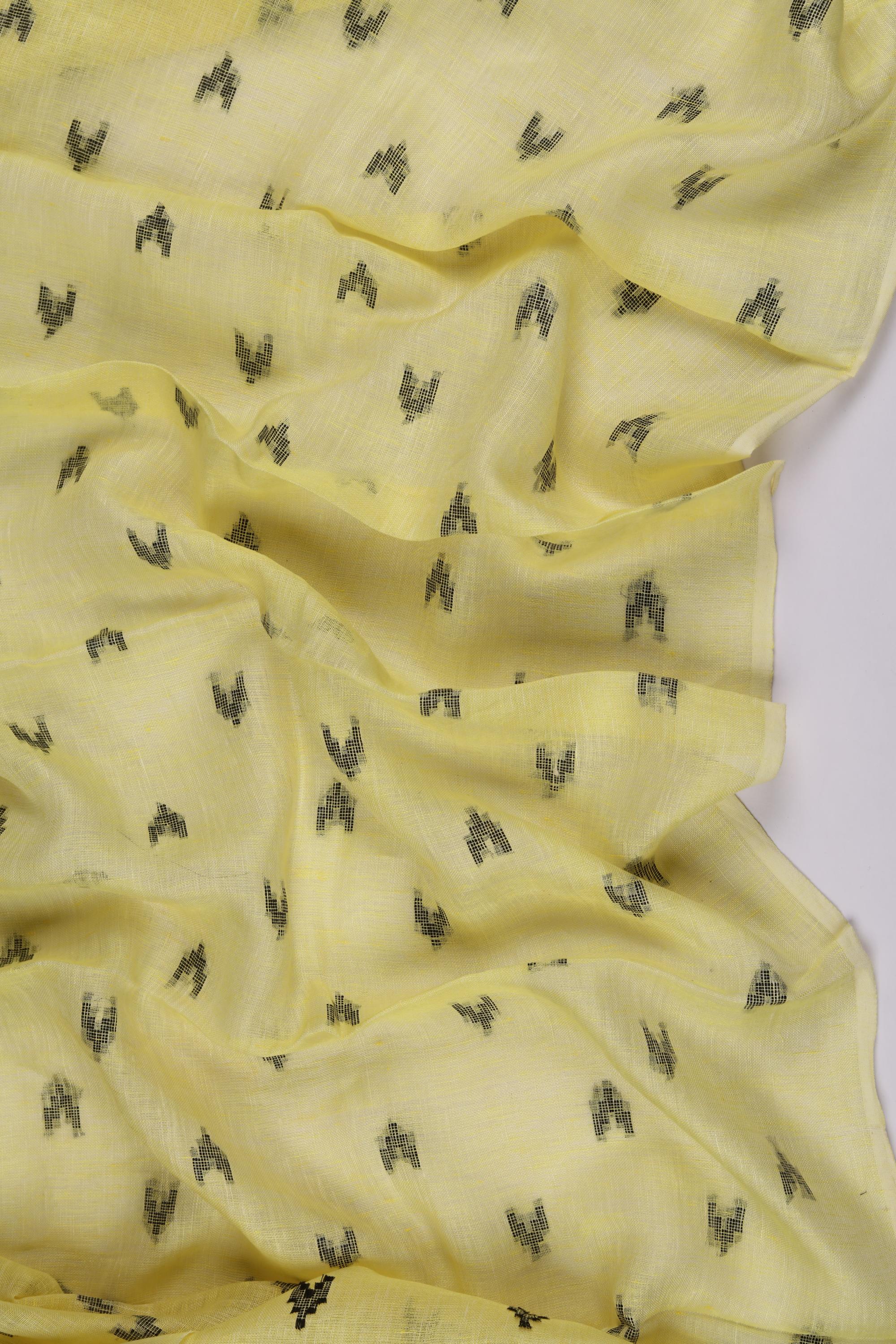 Pure Linen Unstitched Kurta Fabric - Traditional Ethnic Wear