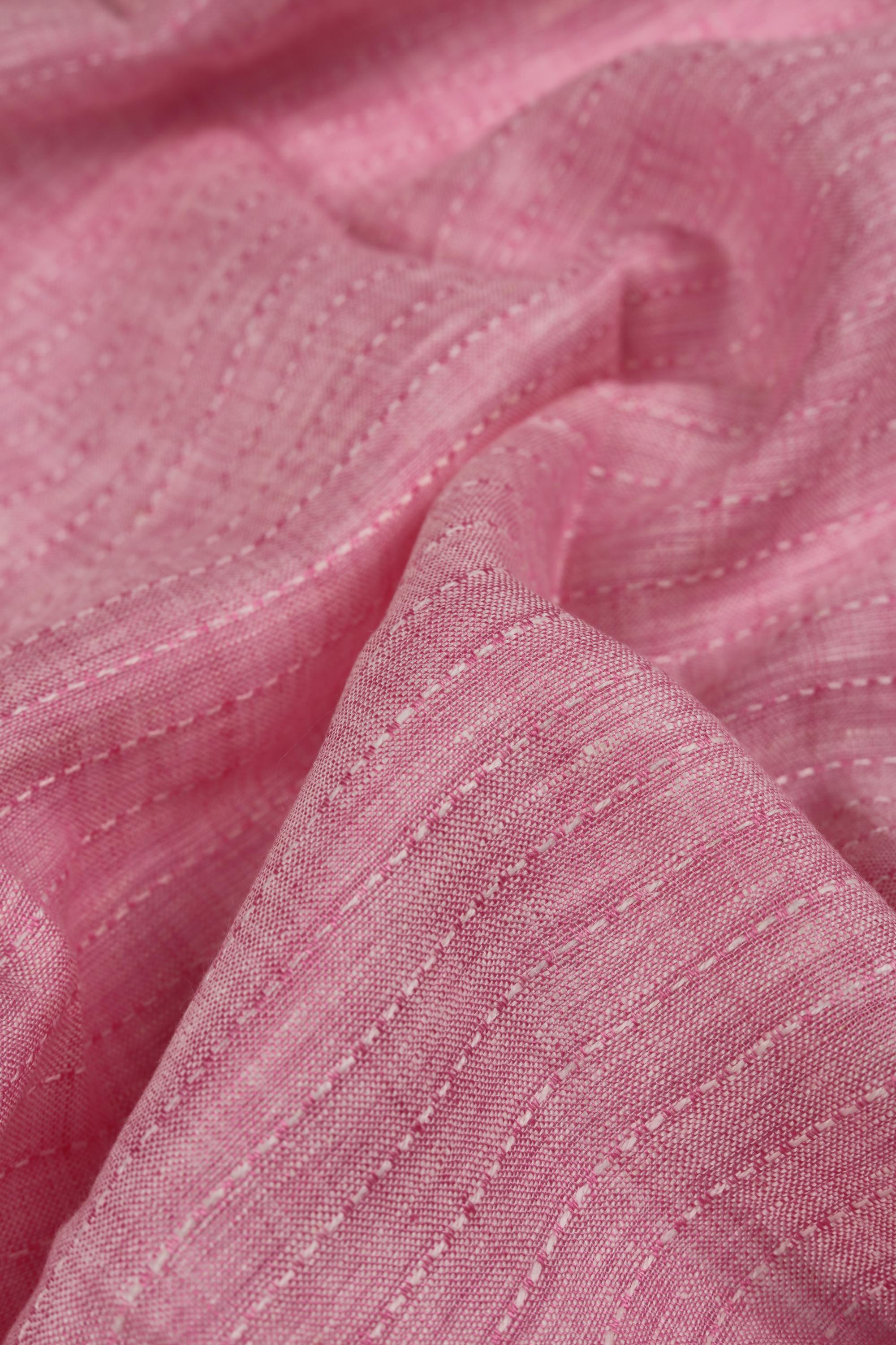 Pure Linen Unstitched Kurta Fabric - Traditional Ethnic Wear