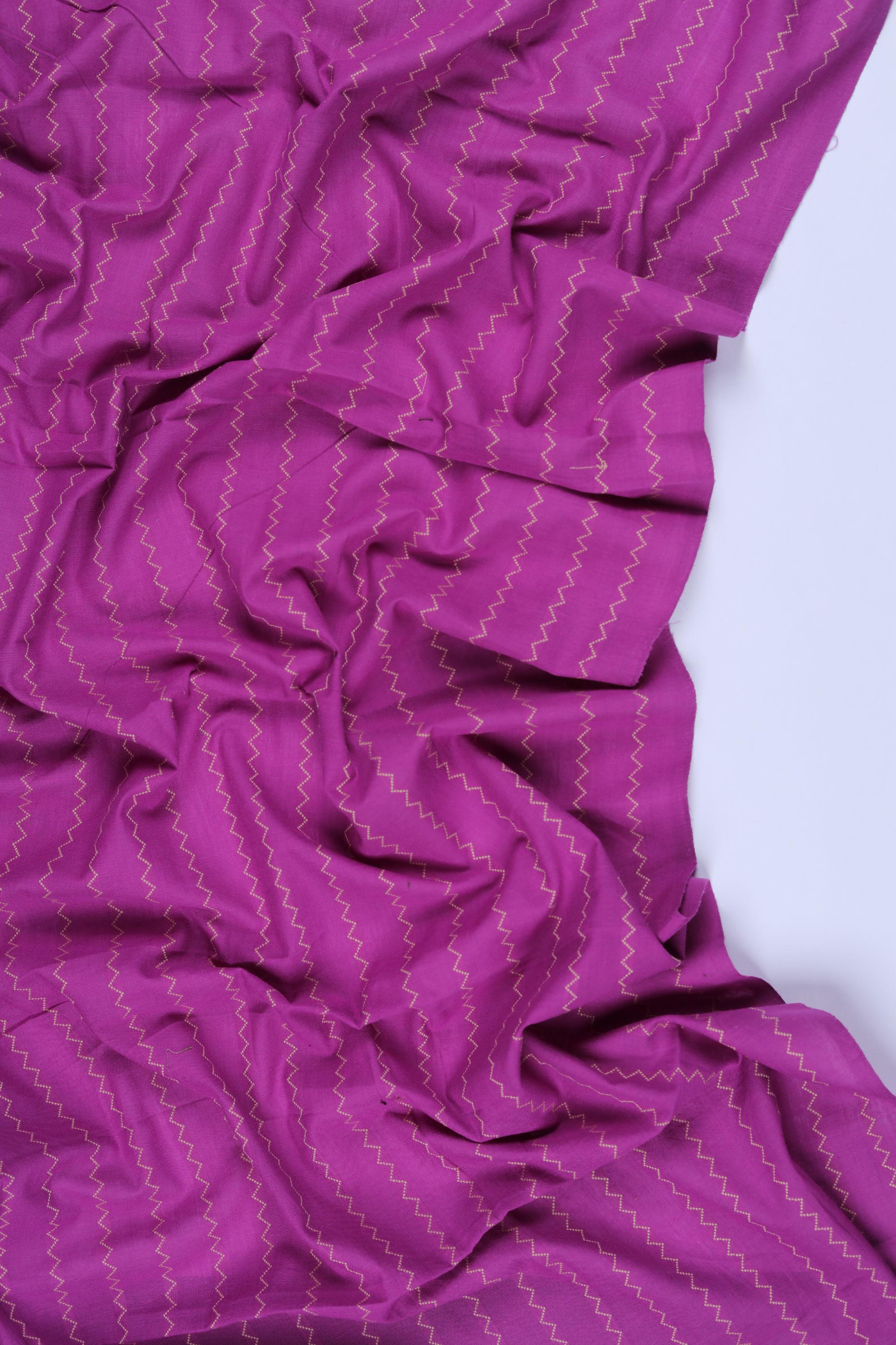 Handloom Cotton Unstitched Kurta Fabric - Traditional Ethnic Wear