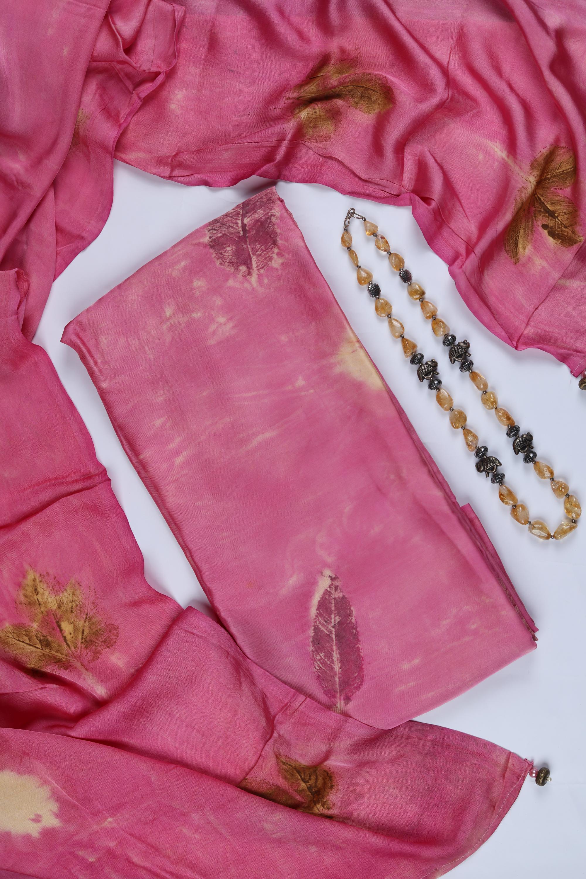 Premium Tussar Modal 2 Piece Unstitched Kurta & Dupatta Set Ð Traditional Weave