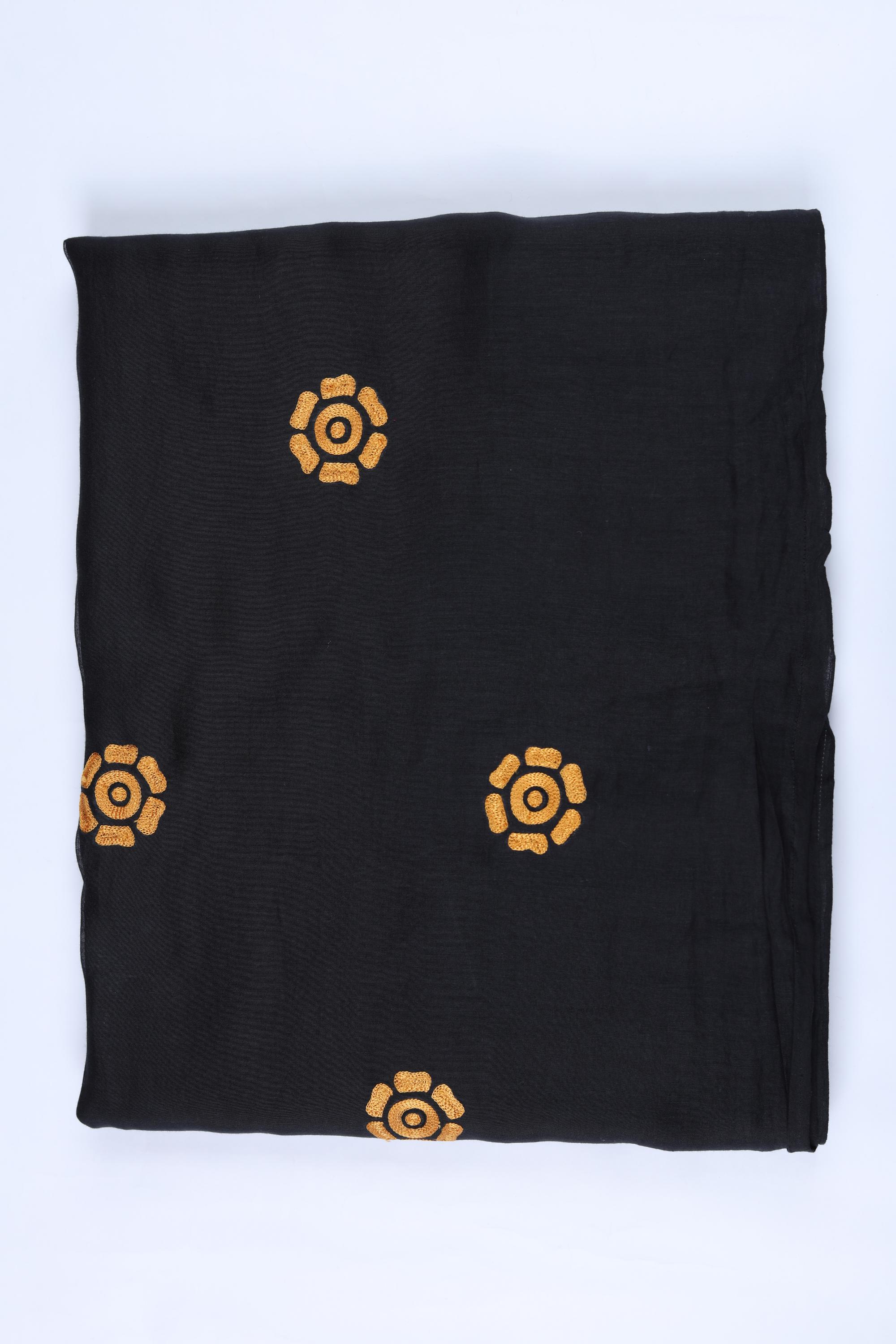 Chanderi 3 Piece Unstitched Set - Classic Ethnic Style