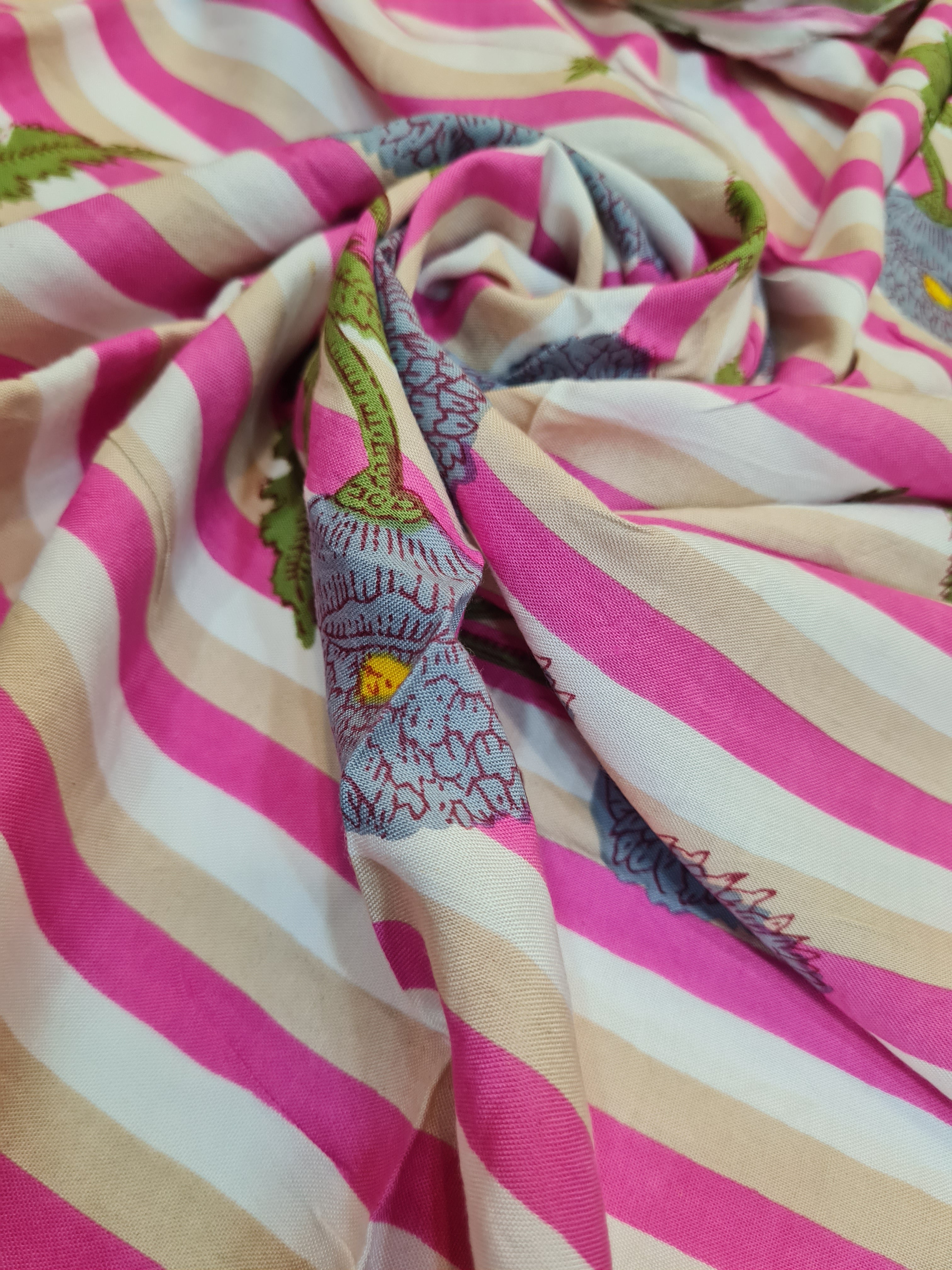 Printed Cotton Unstitched Kurta Fabric - Traditional Ethnic Wear