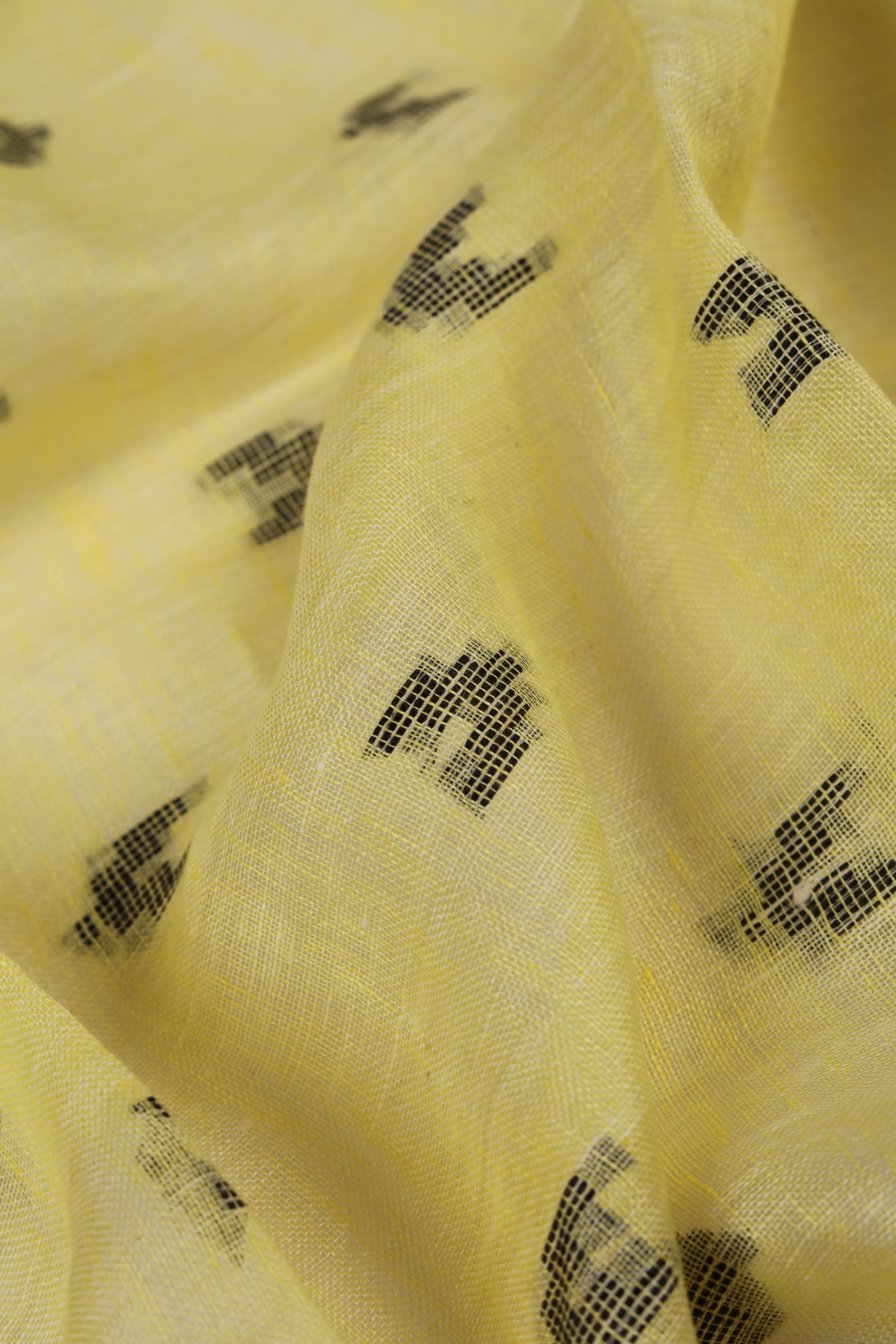 Pure Linen Unstitched Kurta Fabric - Traditional Ethnic Wear