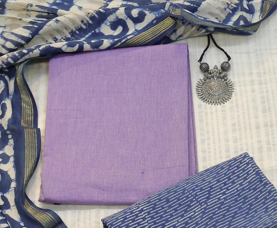 Cotton 3 Piece Unstitched Set -64
