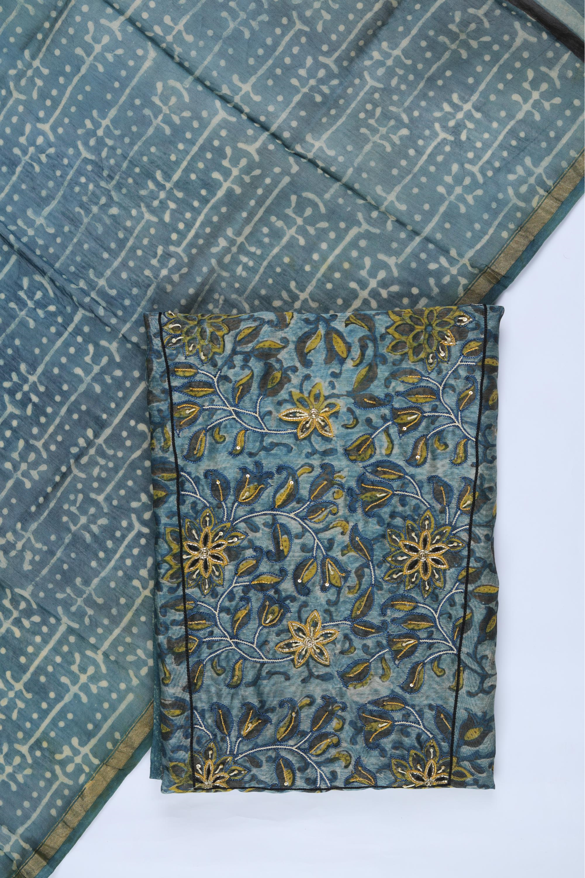 Chanderi 2 Piece Unstitched Set – Elegant Traditional Weave