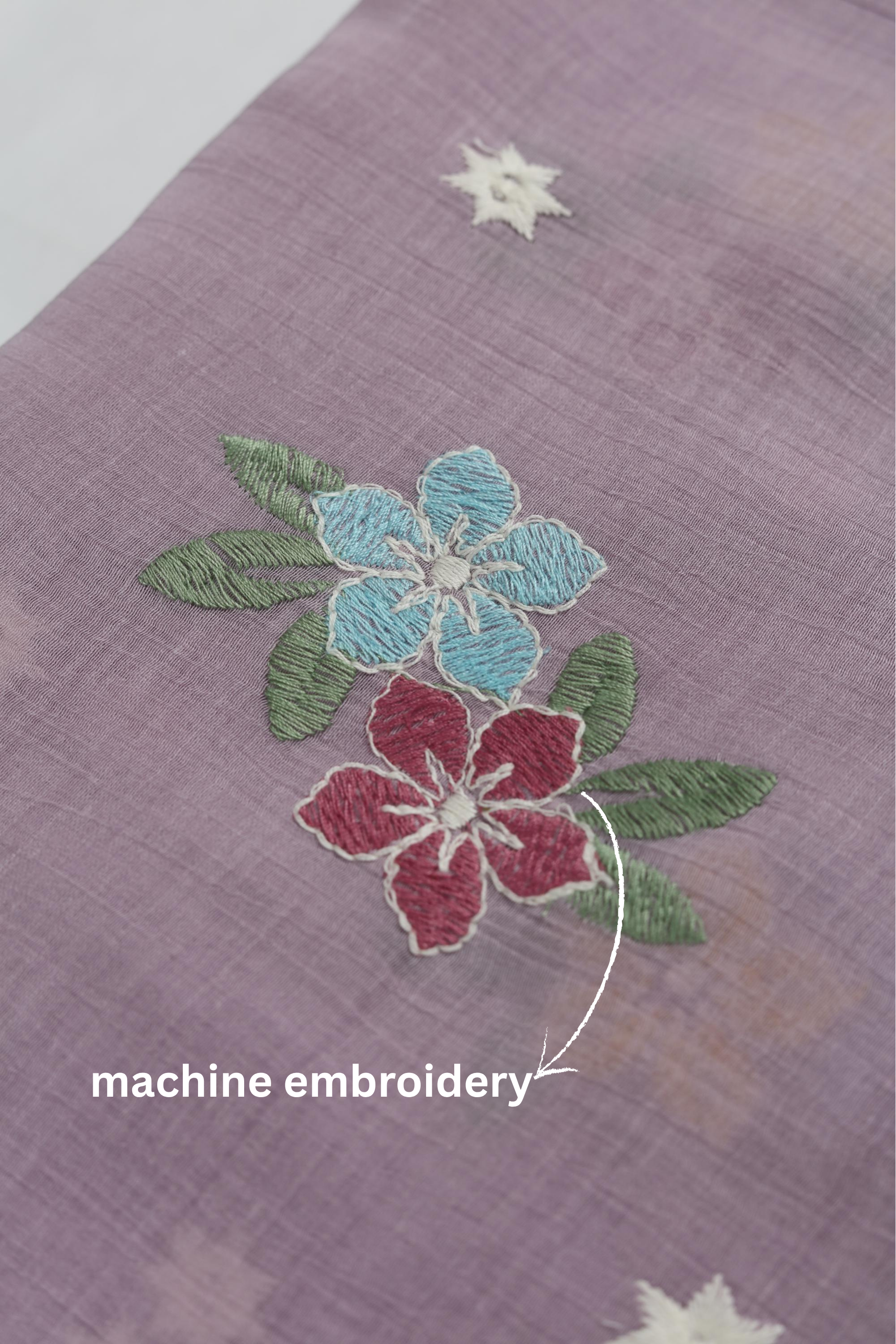 Classic French Crepe 3 Piece Unstitched Set - Floral Print