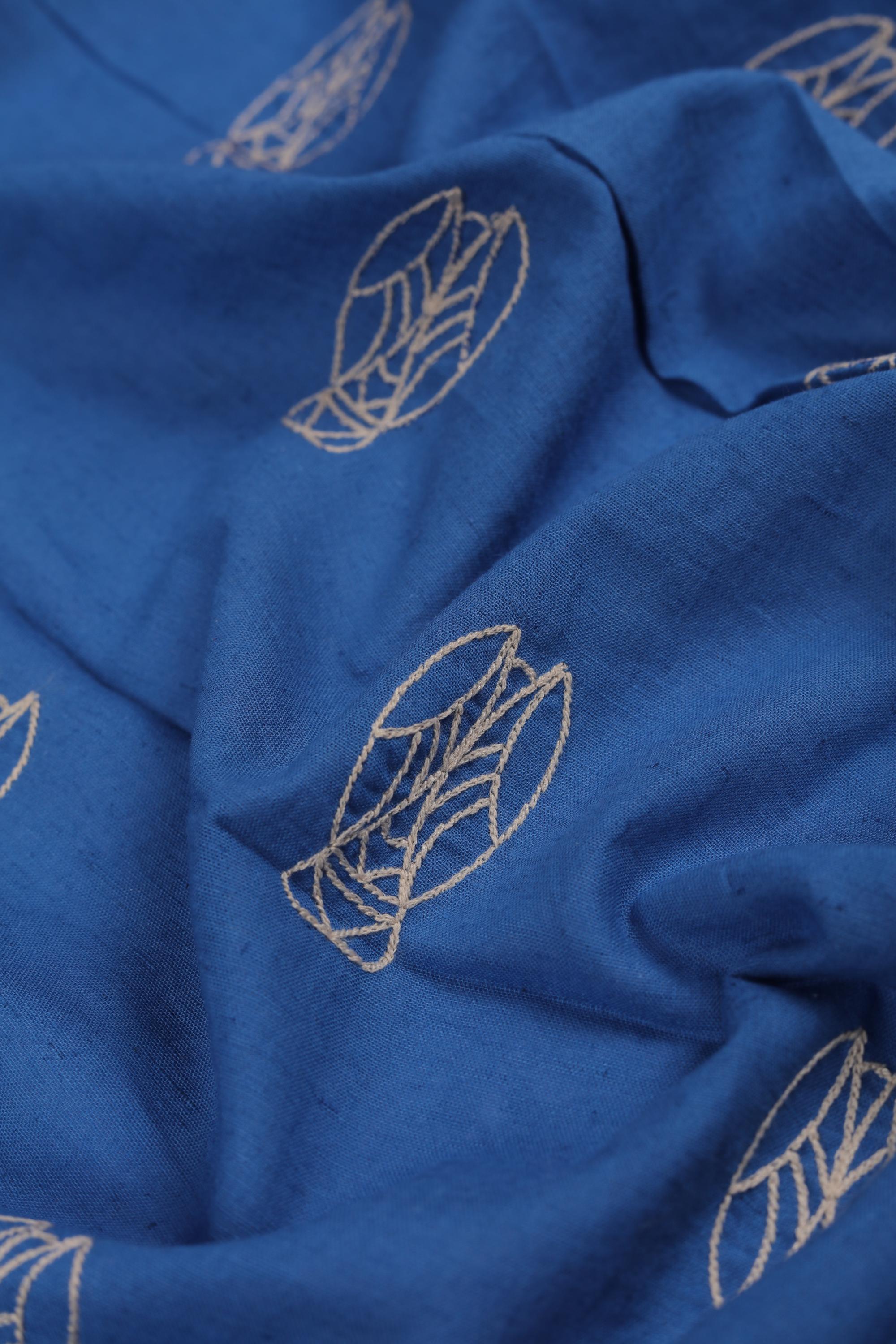 embroiderd cotton  Unstitched Kurta Fabric - Traditional Ethnic Wear 013