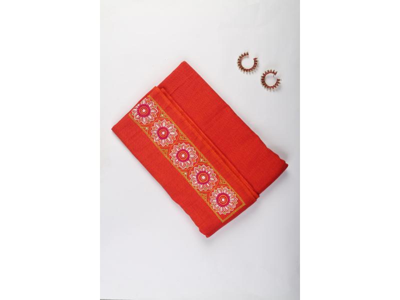 Gawaksh Signature -Orange Kurta Fabric