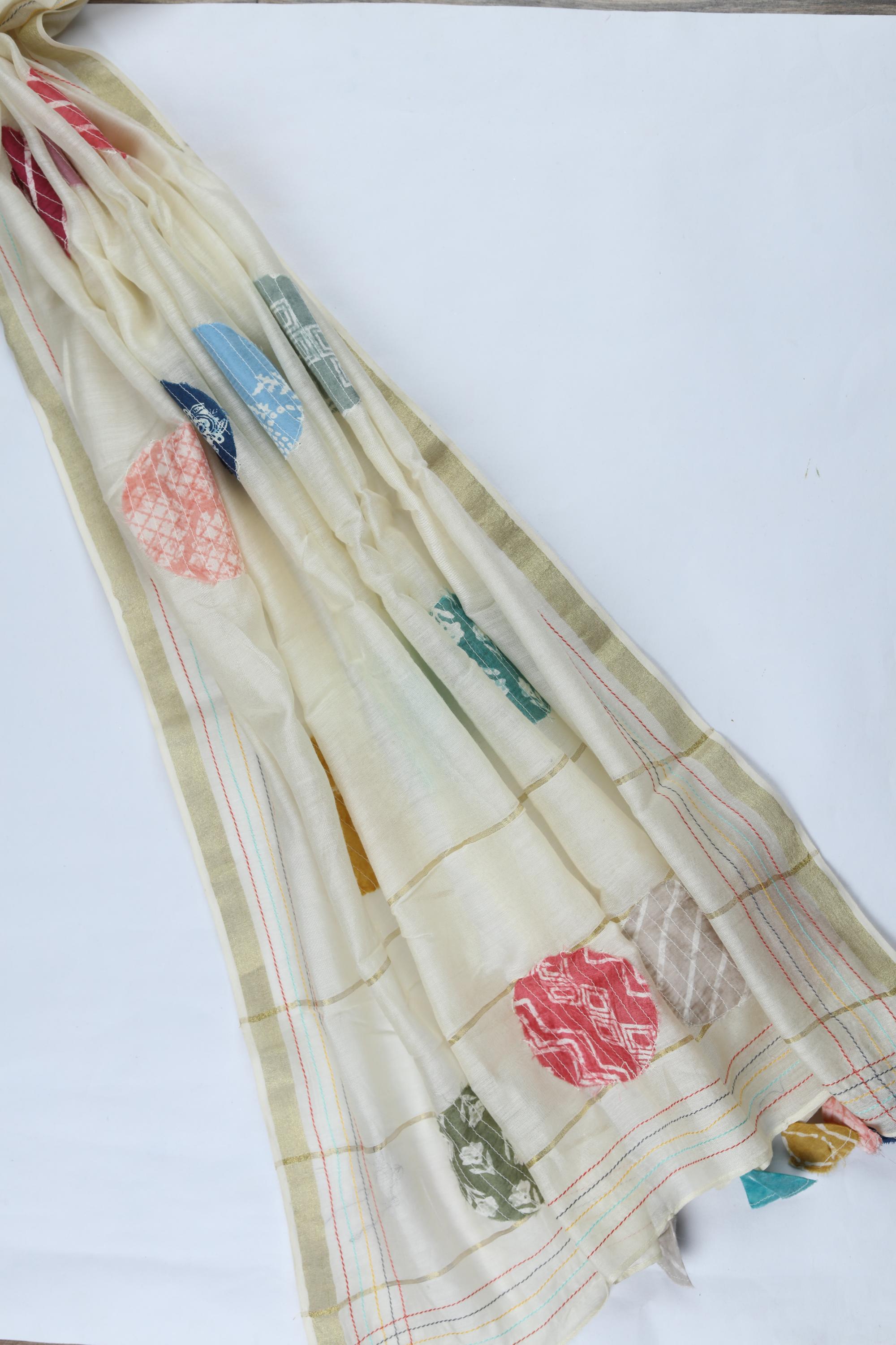 Cotton  Silk with Chanderi Set -01