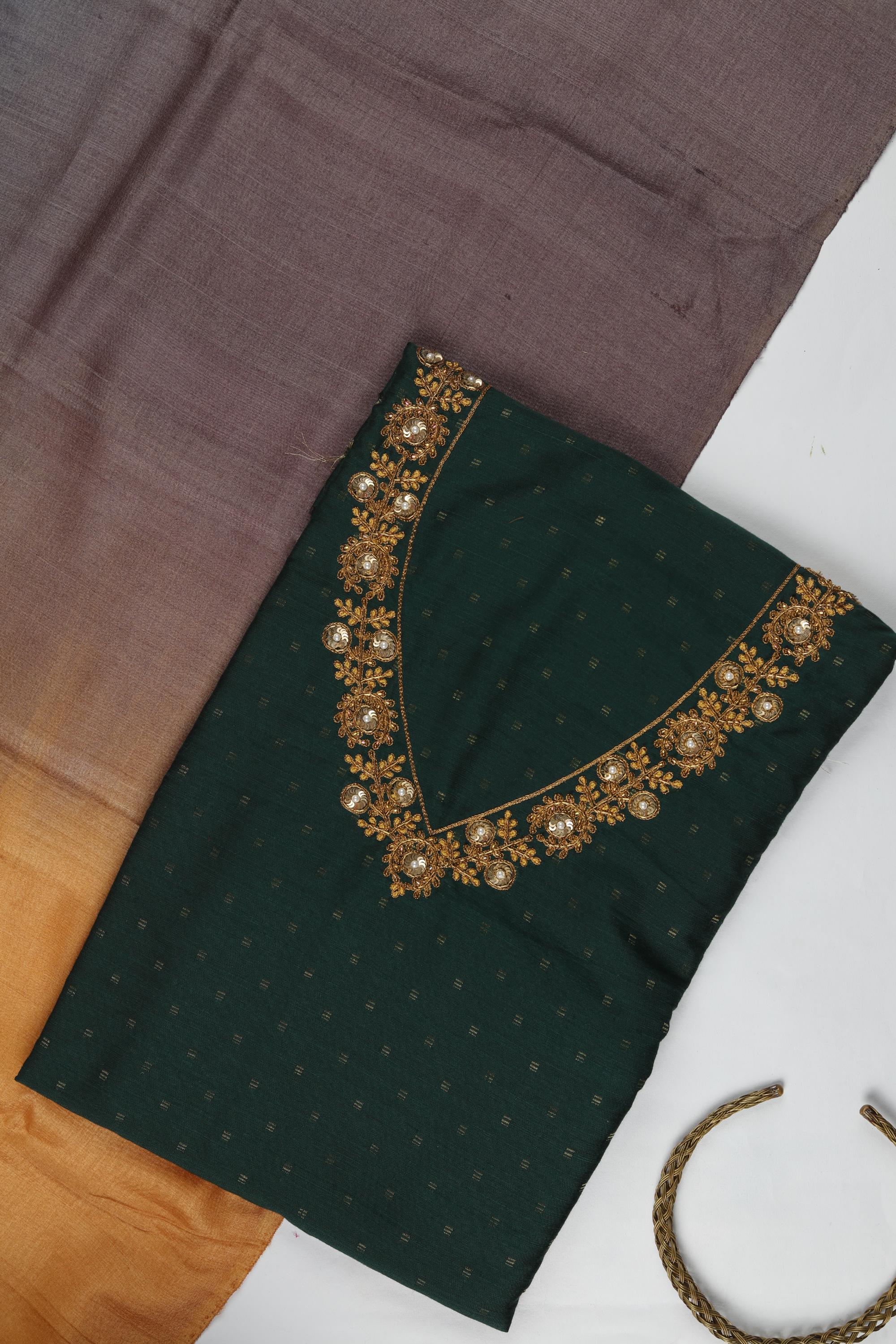 Cotton  Silk with  Tusser Set -08