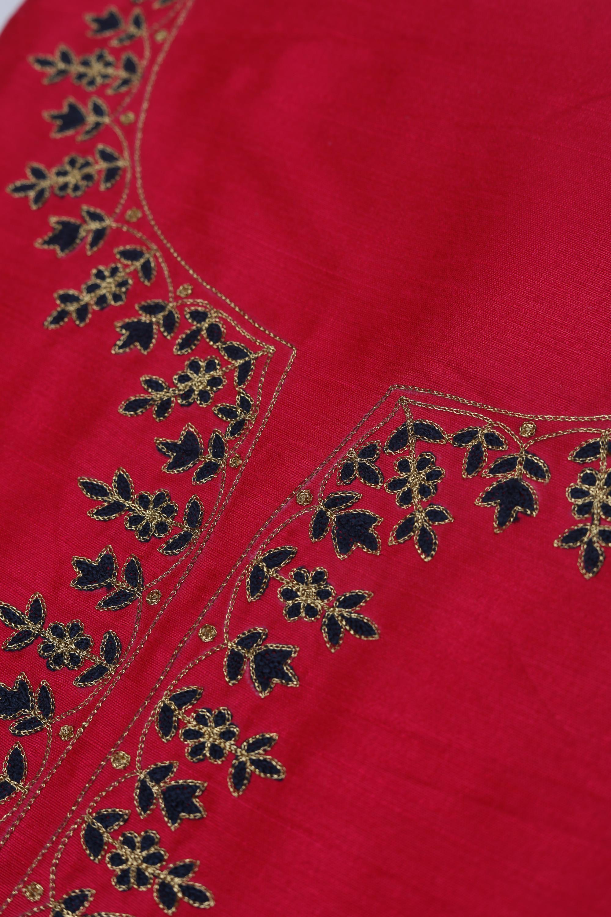 Cotton Silk with Organza Set -09