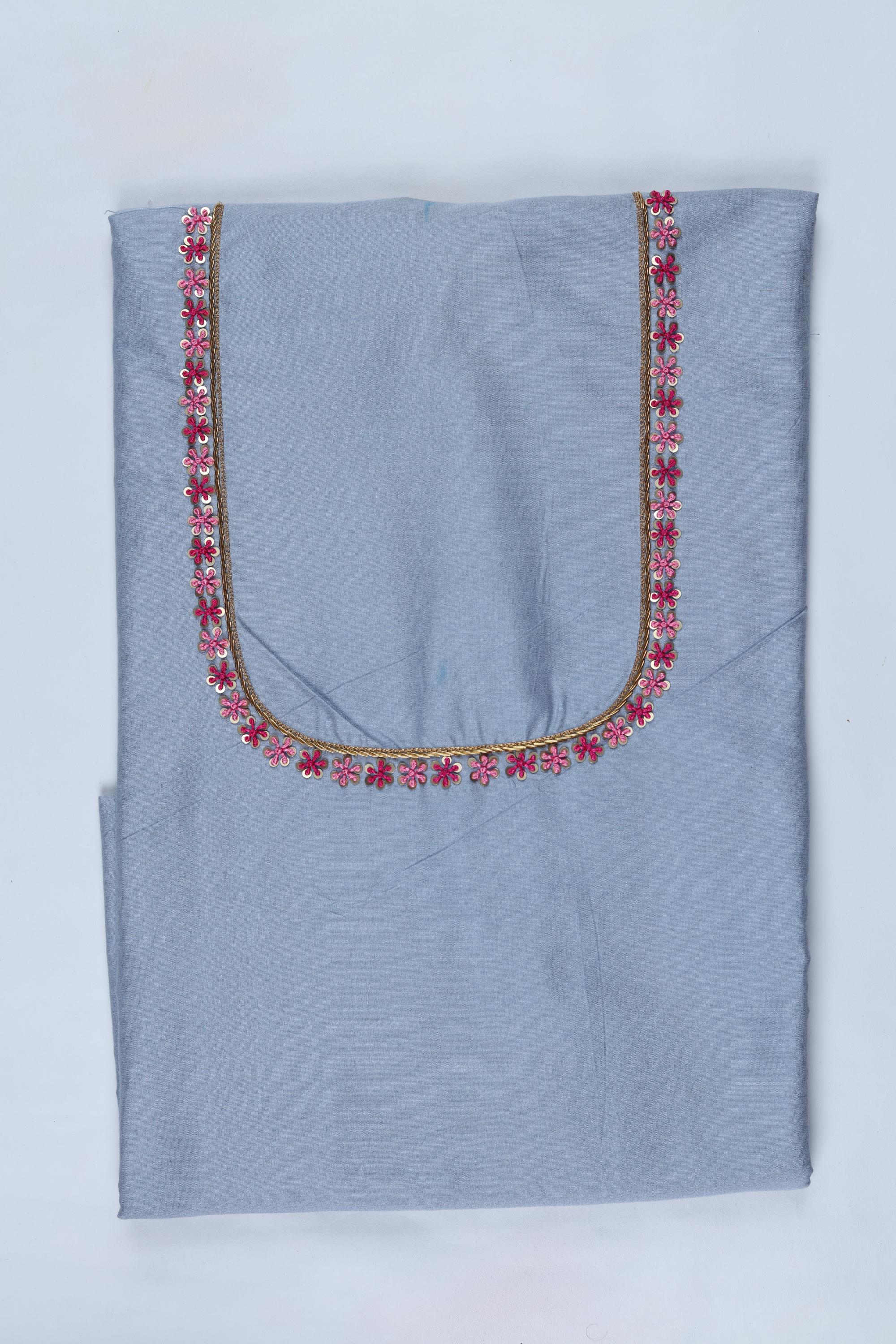 Cotton  Silk with  Georgette Dupatta Set -10