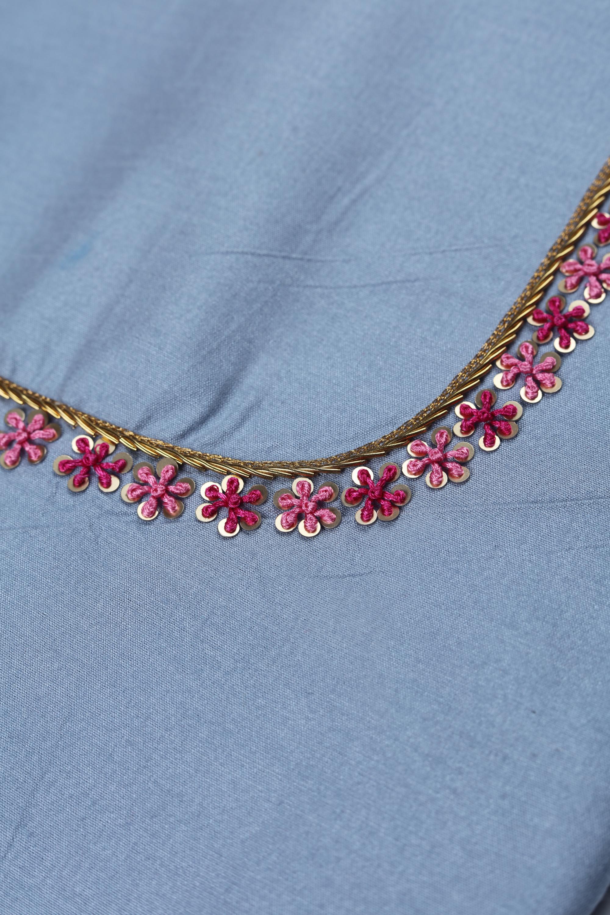 Cotton  Silk with  Georgette Dupatta Set -10