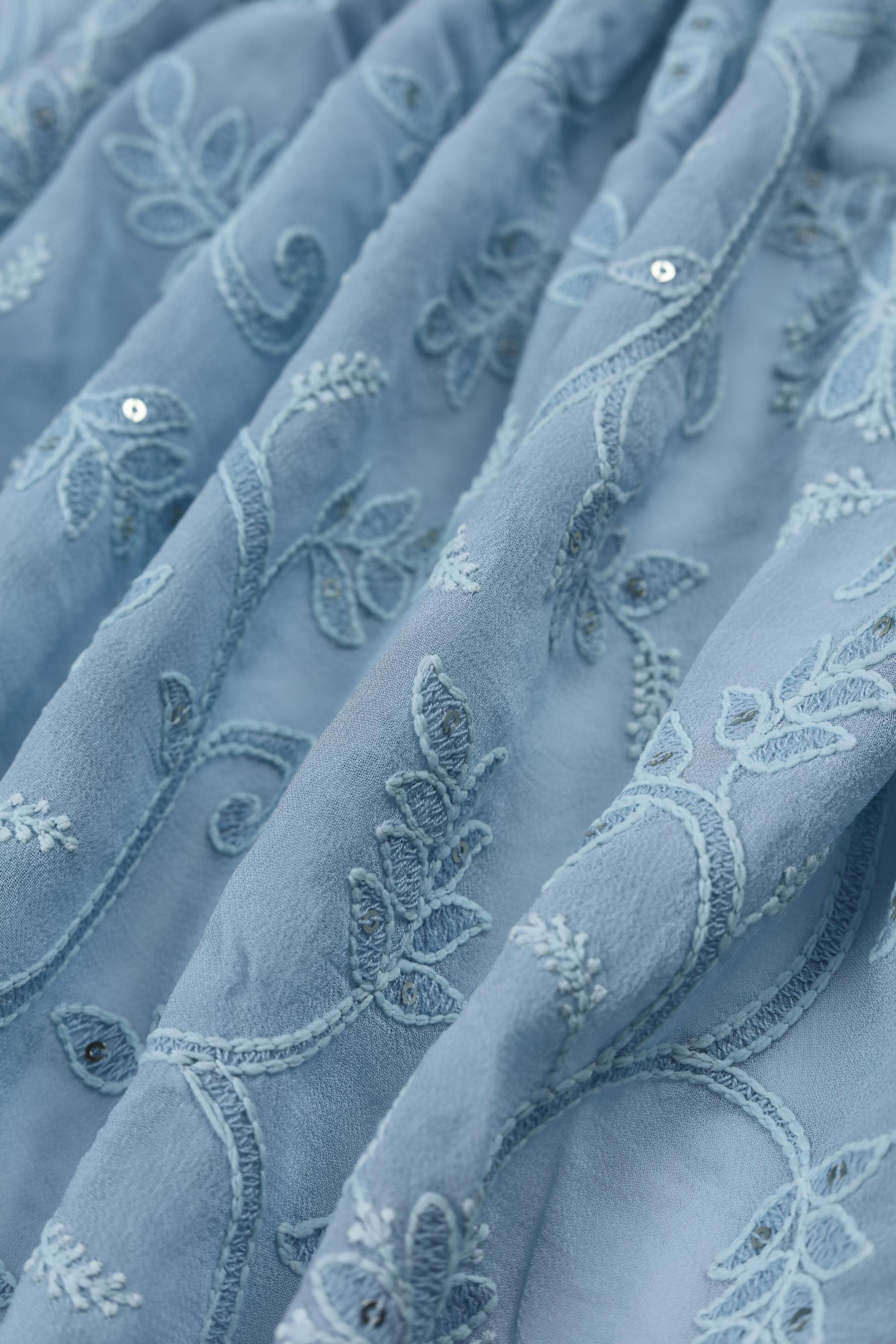 Cotton  Silk with  Georgette Dupatta Set -10