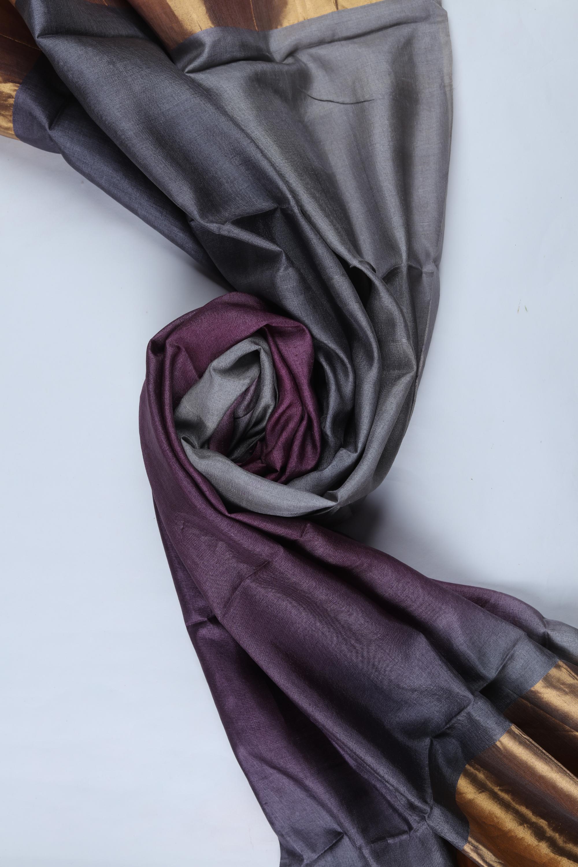 Mul Chanderi with tusser shaded Dupatta Set -11